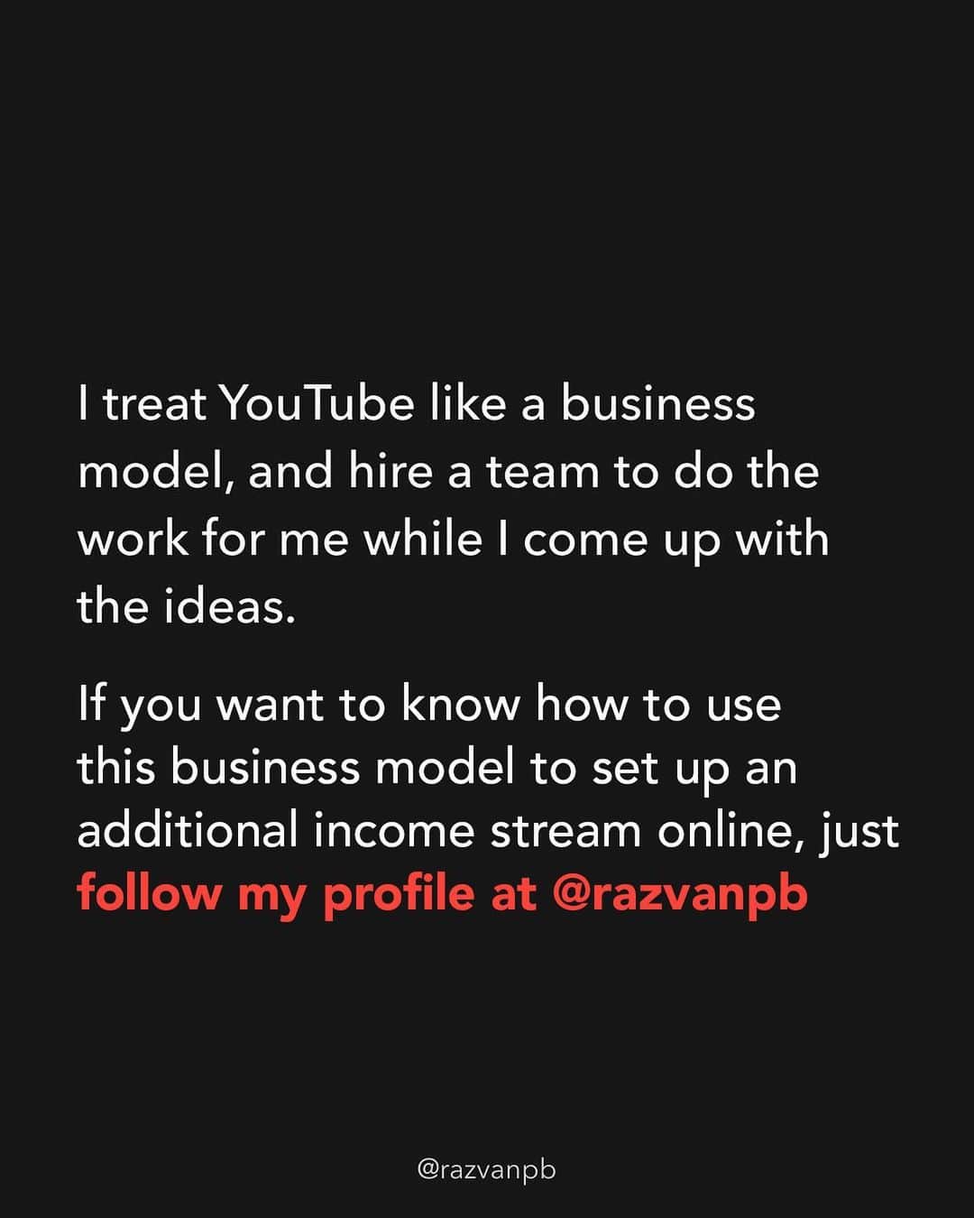 The Luxury Lifestyle Magazineさんのインスタグラム写真 - (The Luxury Lifestyle MagazineInstagram)「@razvanpb is the MAN when it comes to Automated YouTube channels. You should go check him out, he built his YouTube channels to $30k/m in just under 2 years🔥  @razvanpb @razvanpb @razvanpb」10月21日 21時32分 - luxurylifestylemagazine