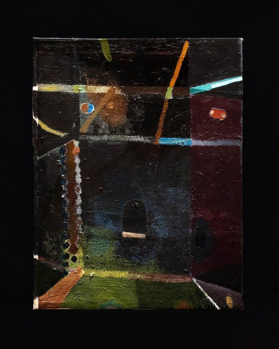 のインスタグラム：「This painting 'Store Front' by Merlin James is part of a curated selection of artworks at the newly reopened LOEWE Montenapoleone presented alongside our latest collections.  James approaches the history and legacy of painting with a highly considered and unconventional viewpoint, depicting architecture, riverside views, post-industrial landscapes, empty interiors, mysterious figures, and scenes of intimacy.  His works refine and renew many of painting's most time-honoured concerns — genre and narrative, pictorial space and expressive gesture, the emotive resonance of colour and texture.  LOEWE Montenapoleone, Milan, Via Montenapoleone 21  #LOEWE #LOEWEmontenapoleone」