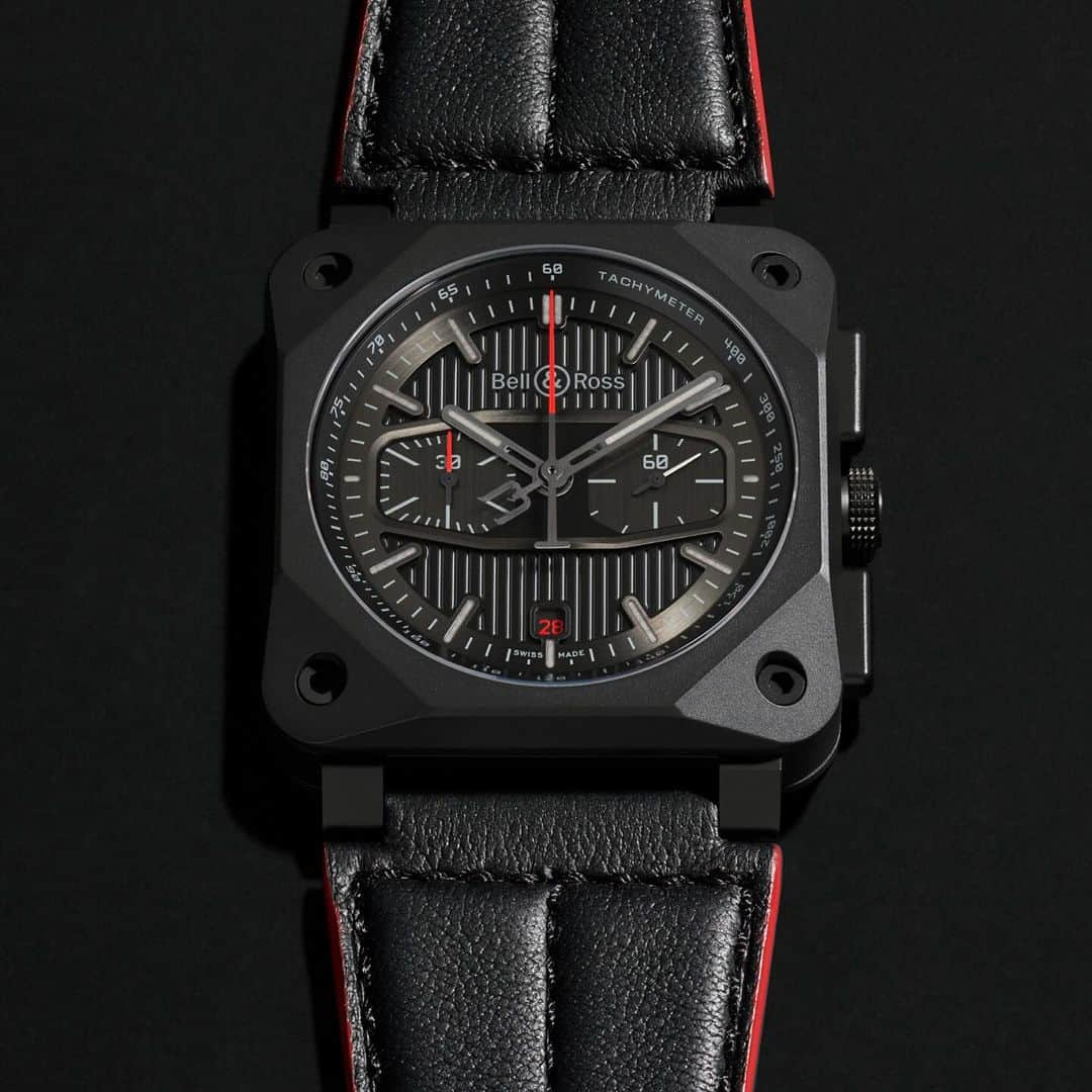 ベル&ロスさんのインスタグラム写真 - (ベル&ロスInstagram)「The new BR 03-94 Blacktrack chronograph comes in a 42mm matte black ceramic case taking hints from the emblematic circle in square design of Bell & Ross timepieces, reimagining it to integrate seamlessly with the high-performance Blacktrack BT-06 motorbike.  Discover more via our link in our bio. #bellross #timeinstruments #BR03 #BR03-94 #BRExtremeMachines」10月21日 22時06分 - bellrosswatches