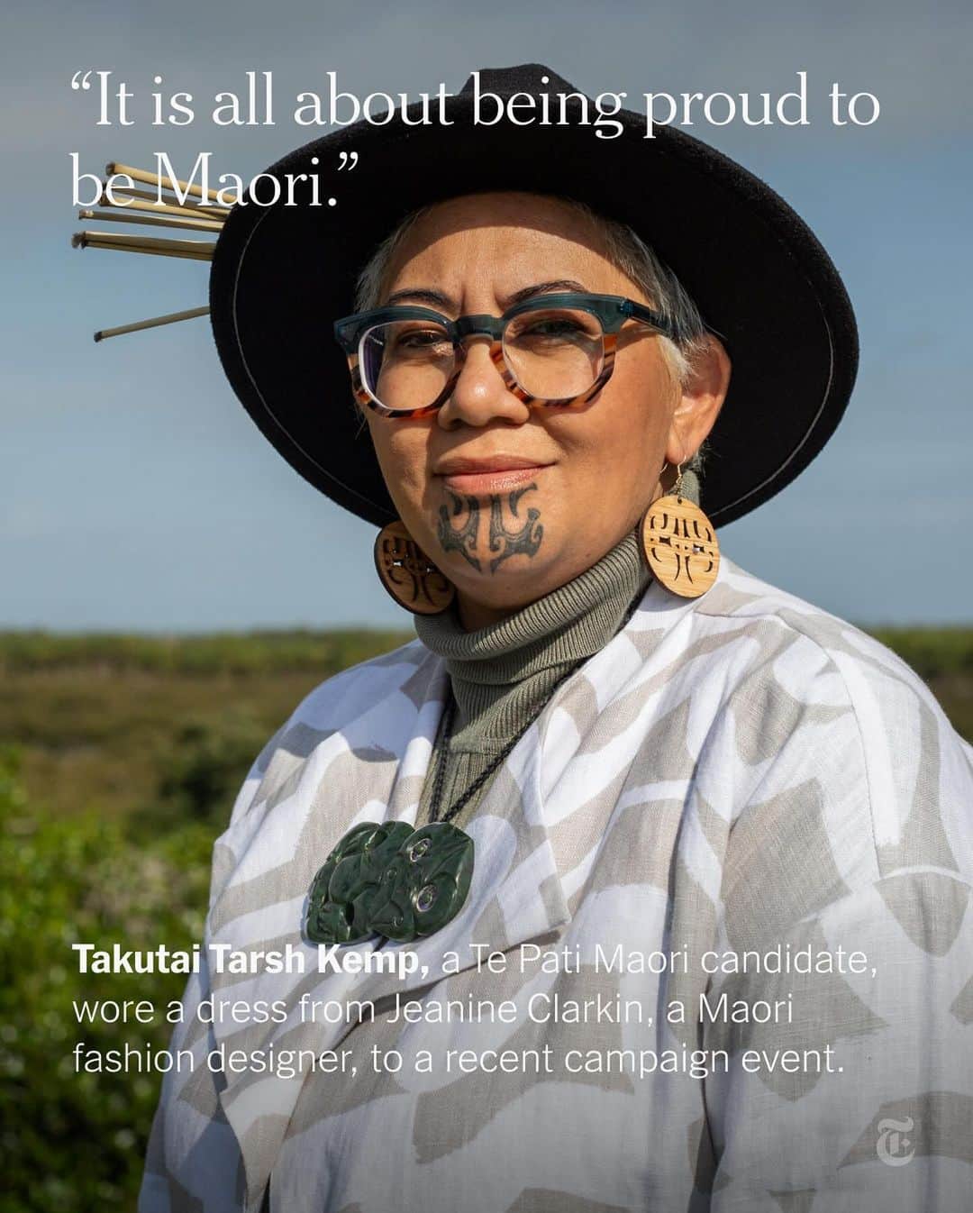 New York Times Fashionさんのインスタグラム写真 - (New York Times FashionInstagram)「Members of Te Pati Maori, a New Zealand political party, are seeking to reclaim their Maori heritage and are using fashion to do it.  Some members wear Victorian clothes and jade jewelry, while others refuse to wear neckties. “When you want to get a message out fast, fashion is a way to do it,” said Debbie Ngarewa-Packer, the co-leader of Te Pati Maori, who has worn a high, vintage lace collar and a tophat — a reclamation of the era when her ancestors first engaged with the British, who began colonizing New Zealand in the early 1800s — to Parliament. About 17% of New Zealand’s population identifies as Maori. Te Pati Maori, a minority party, has proposed policy changes, including decoupling New Zealand from the British monarchy and enacting a wealth tax. But it has faced criticism from the right that it exhibits too much political showmanship with few concrete results.  Tap the link in our bio to read more about how Te Pati Maori is using fashion to make a political statement. Photos by @ruthmcdowall」10月22日 4時00分 - nytstyle