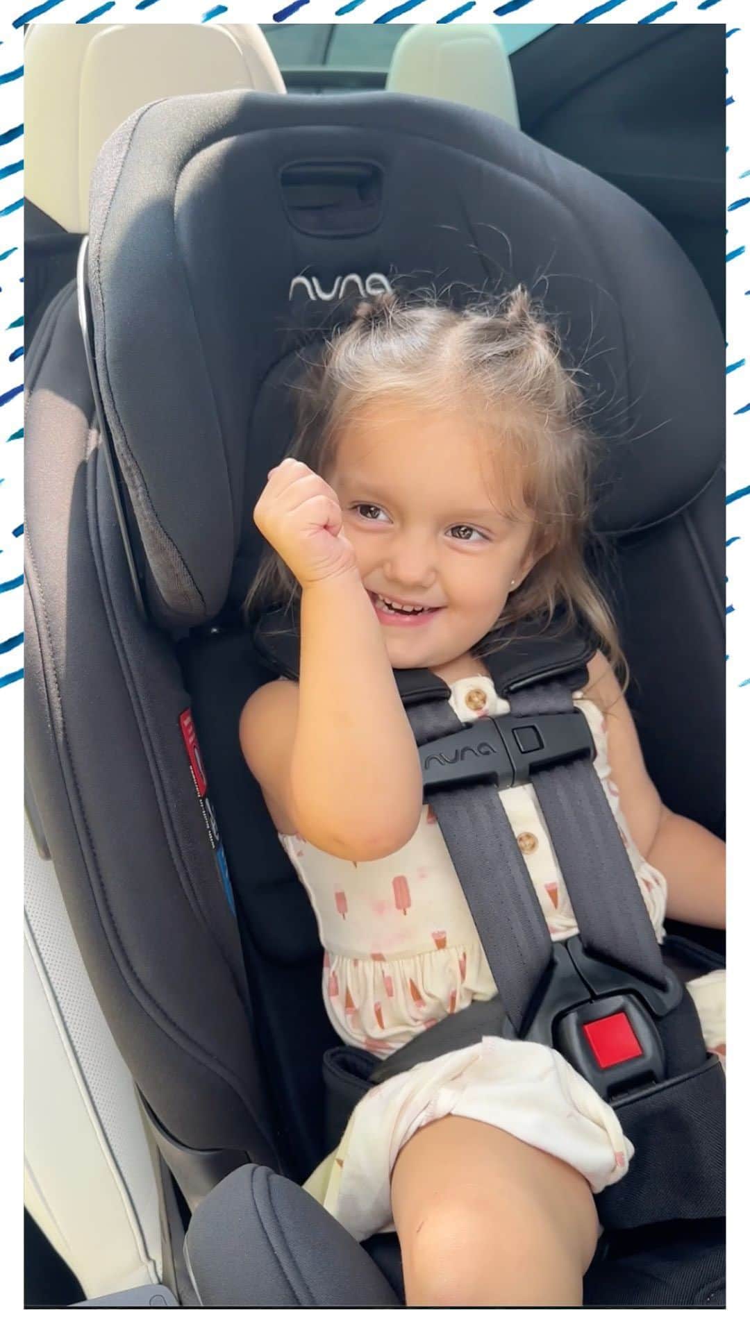 nunaのインスタグラム：「Unboxing the EXEC car seat with this adorable daddy-daughter duo! Buckle up for a dose of cuteness and safety all in one! 🥰❤️    📸 : Thank you @evanpstewart16 for sharing」