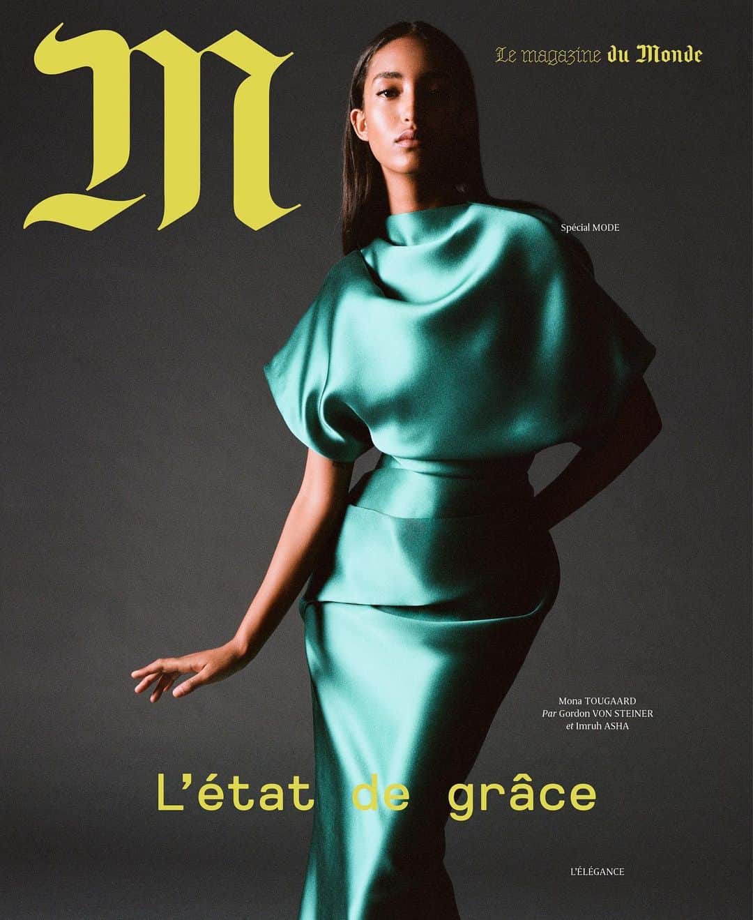 Fendiのインスタグラム：「Mona Tougaard wore #FendiCouture on the cover of M Le magazine du Monde.  @m_magazine @mona_tougaard  Photography: @gvsgvs Creative Direction: @jbtalbourdet Styling: @imruh」