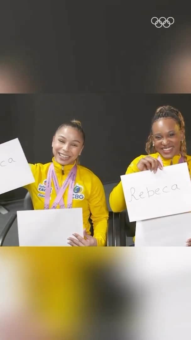 フラヴィア・サライヴァのインスタグラム：「✅ Competing and travelling together. ✅ Dancing and singing. 😍 And more...  Meet Olympic gymnasts and friends - Rebeca Andrade and Flávia Saraiva! 🇧🇷  #Santiago2023」