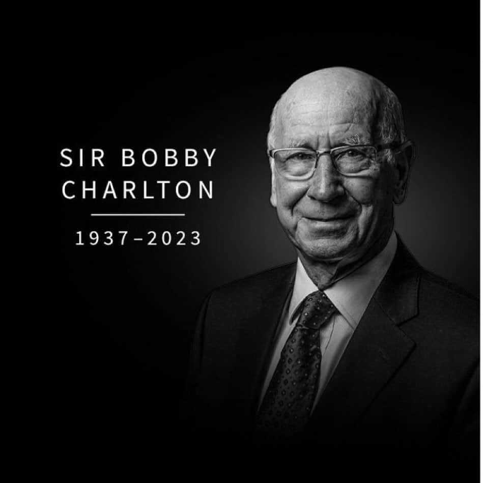 ジョン・テリーのインスタグラム：「RIP Sir Bobby Charlton 💔 A true GREAT!  @manchesterunited & @england LEGEND!  An absolute gentlemen and wonderful man. ❤️ My condolences are with the Charlton family at this terribly sad time.」