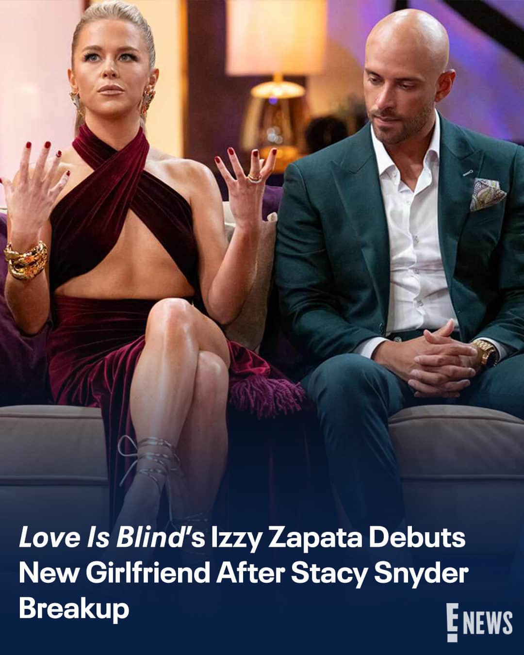 E! Onlineさんのインスタグラム写真 - (E! OnlineInstagram)「More than a year after costar Stacy Snyder turned him down at the altar, #LoveIsBlind's Izzy Zapata has been blinded by someone new. He hard launches his new relationship at the link in bio. (📷: Netflix)」10月22日 1時01分 - enews