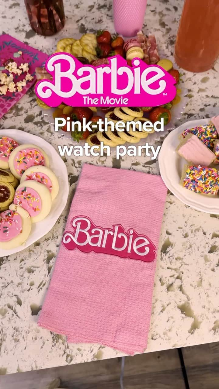 バービーのインスタグラム：「Pink 💕 Popcorn 🍿Party time! ✨ Throw your own #BarbieTheMovie watch party, available now on Blu-ray & 4K Ultra HD!」