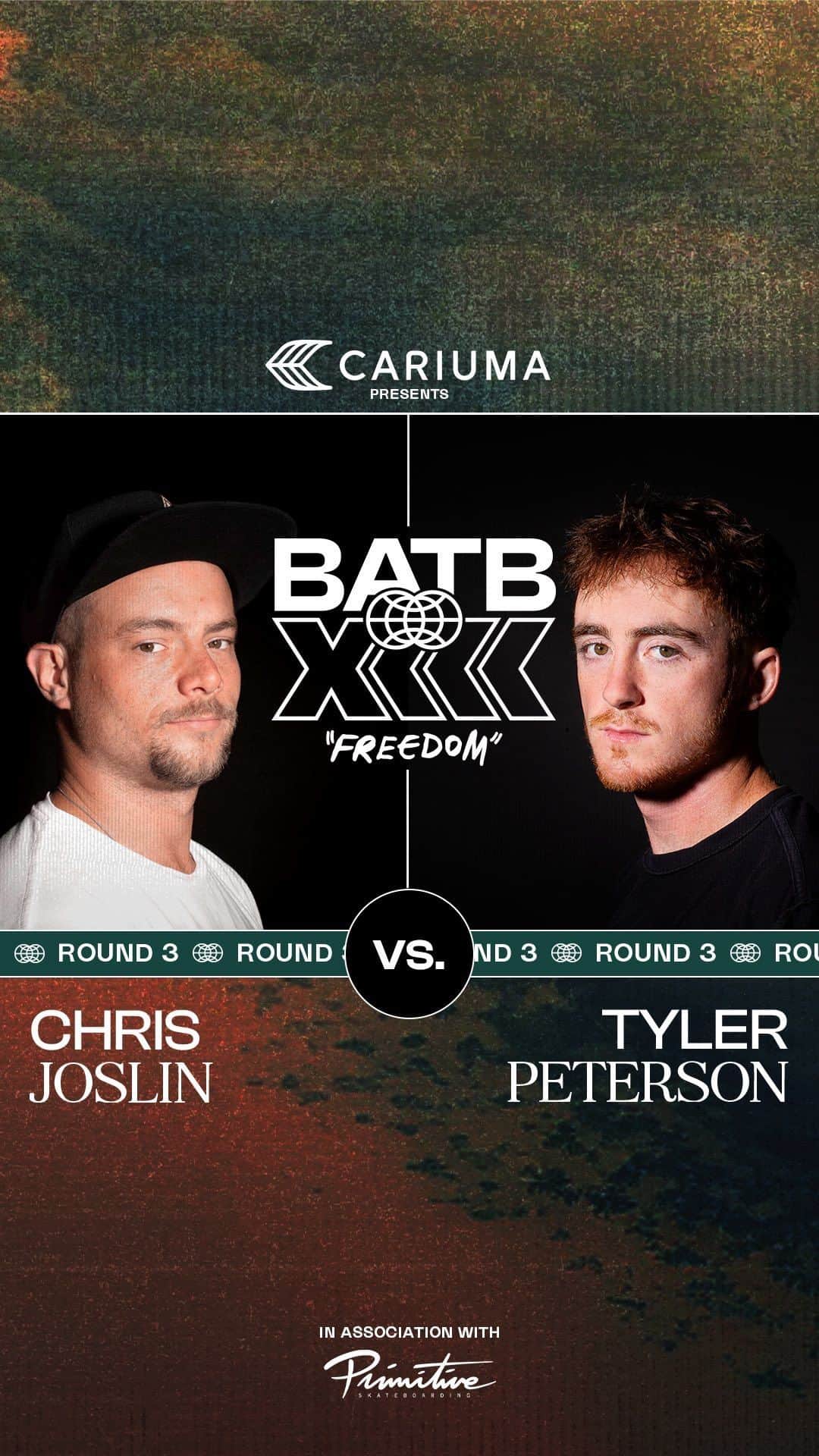 The Berricsのインスタグラム：「BATB 12 Runner-up @tylerpeters0n is looking for his second spot in the Final Four but first he’ll have to take down the Battle At The Berrics X Champion @chrisjoslin_ for a chance at redemption.  Who will earn a spot at Finals Night? There can be only one winner… May God have mercy on your souls.  Hit the link in bio to watch @chrisjoslin_ & @tylerpeters0n go head to head in BATB 13 Round 3 now playing on TheBerrics.com #siateboardingisfun #berrics   Exclusive Chris Joslin and Tyler Peterson Round 3 BATB 13: Freedom Finals Night Ticket boards are now available in The @berricscanteen !」