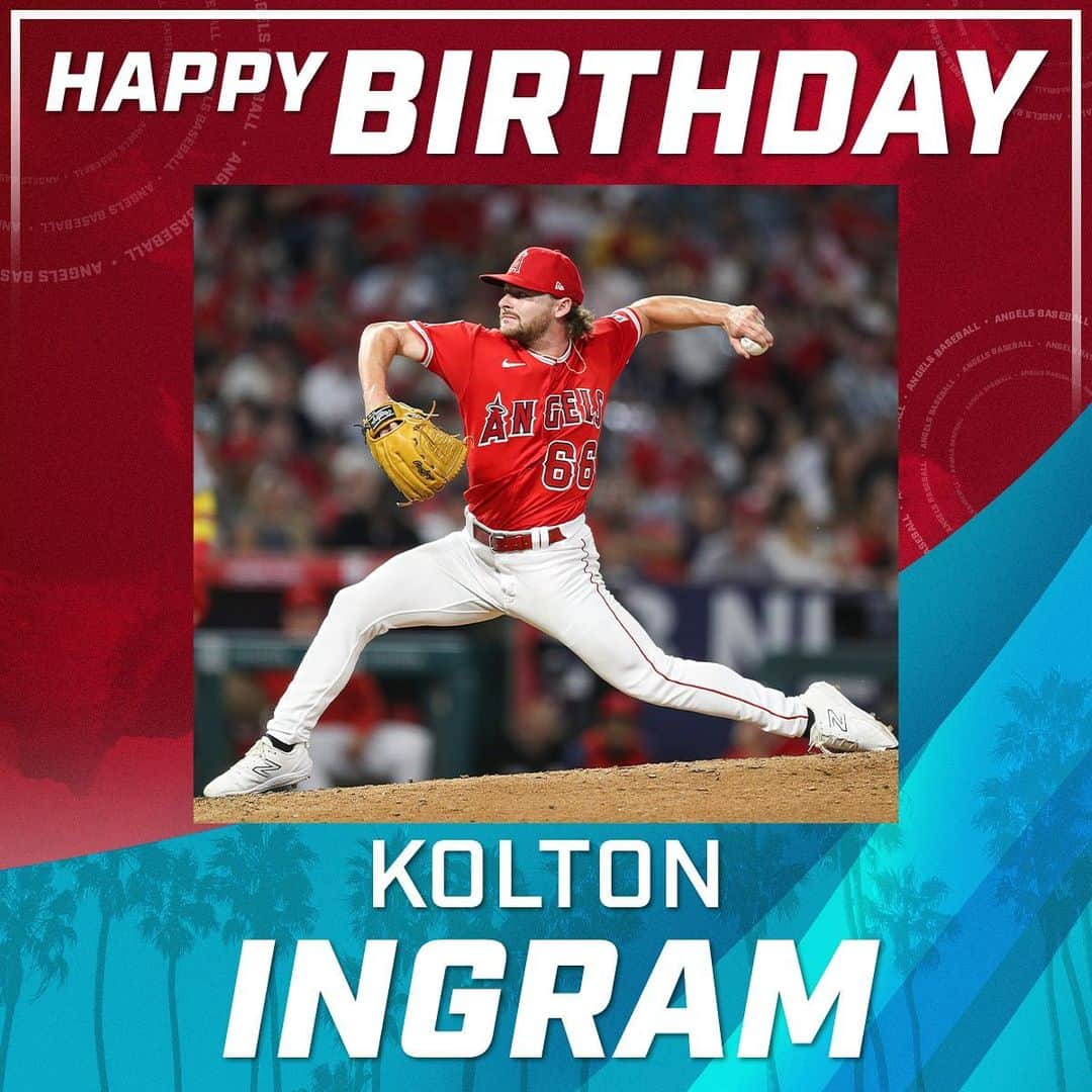 ロサンゼルス・エンゼルス・オブ・アナハイムのインスタグラム：「happy birthday, @kolton_ingram! 🎈」