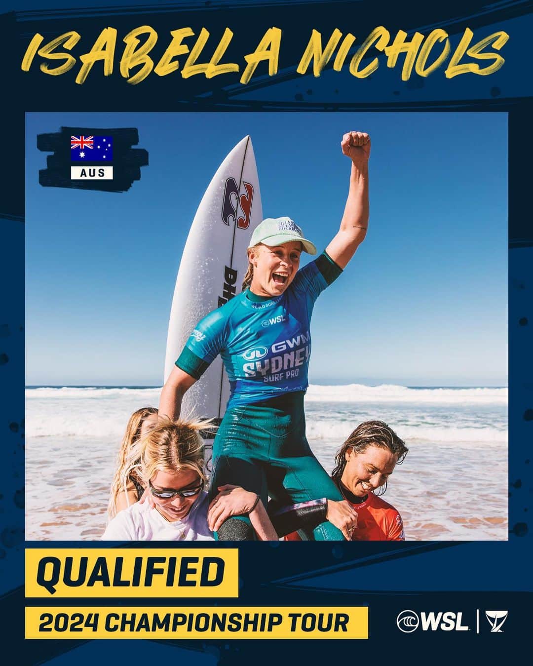 世界プロサーフィン連盟（WSL）のインスタグラム：「Welcome to the 2024 Championship Tour, @isabella_nichols!」