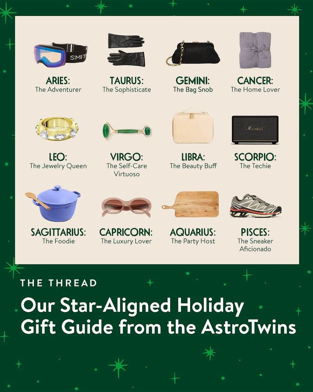Nordstromさんのインスタグラム写真 - (NordstromInstagram)「Get a head start on holiday shopping with the @astrotwins' ho-ho-horoscope gift guide that shows your nearest and dearest how well you really know them. Find it on The Thread at the link in bio.​」10月22日 2時05分 - nordstrom