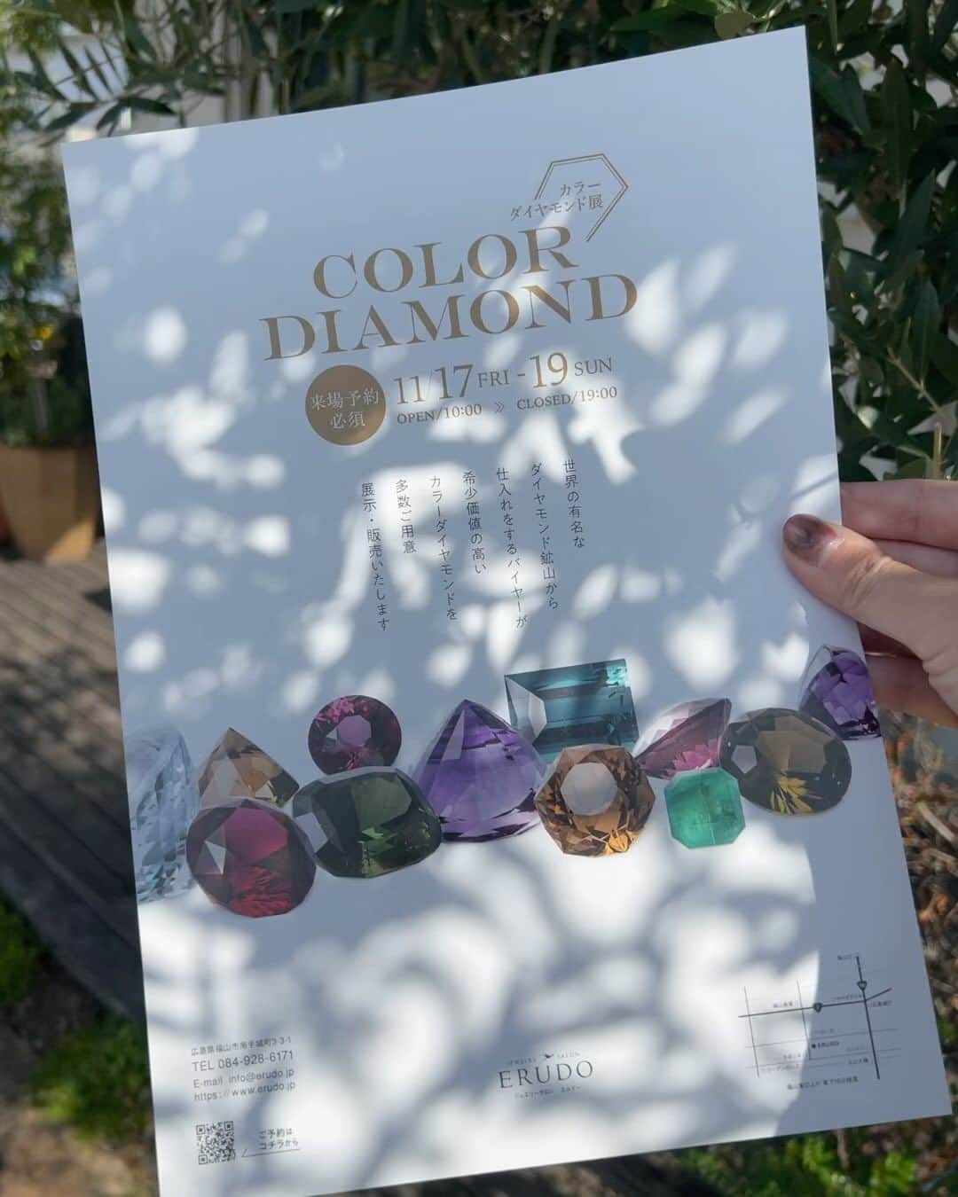 erudo_jewelry salonのインスタグラム：「11月17日-19日 カラーダイヤモンド展開催しまーす」