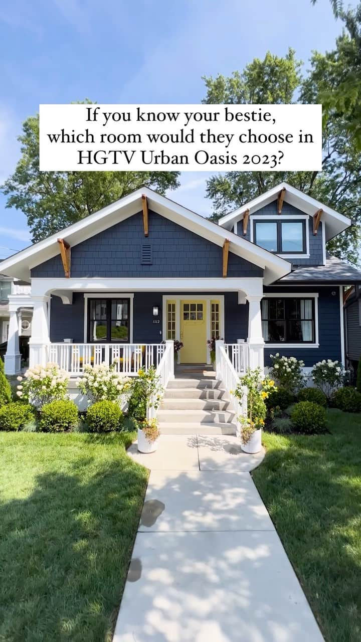 HGTVのインスタグラム：「Our bff @foodnetwork would definitely pick the kitchen. 🧑‍🍳Tag your bestie below, then click our link in bio or head to hg.tv/urban for a chance to WIN this charming bungalow in Louisville, KY - an $850K grand prize 🤑!   No purchase necessary. Ends 11/21. See hg.tv/UO for rules. #HGTVUrbanOasis #ifyouknowthem #choose」