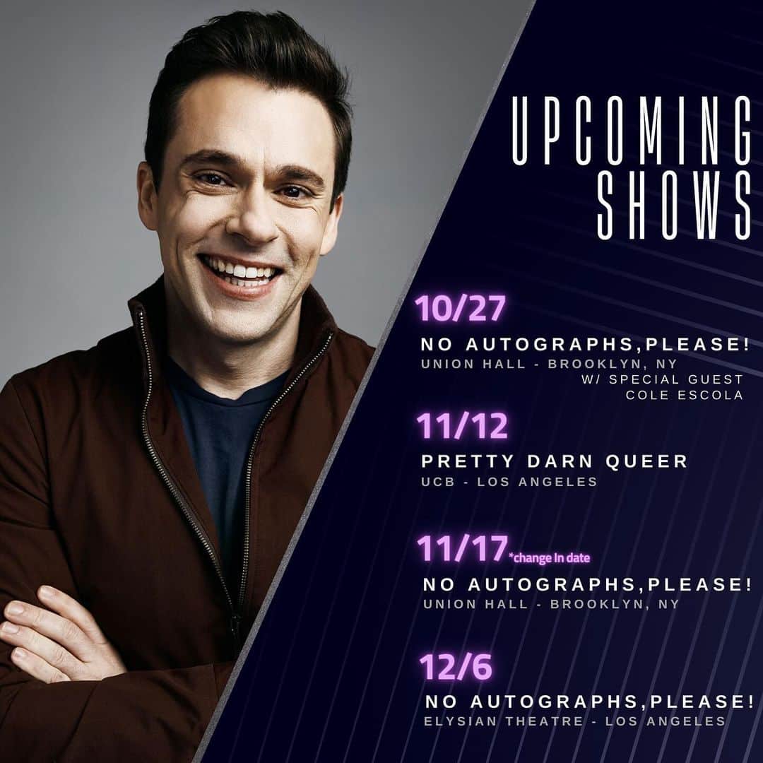 ブライアン・サフィのインスタグラム：「Brooklyn and LA mark your calendars! The @napspod show on 12/6 doesn’t have a ticket link yet - the rest are currently on the link in my bio!」