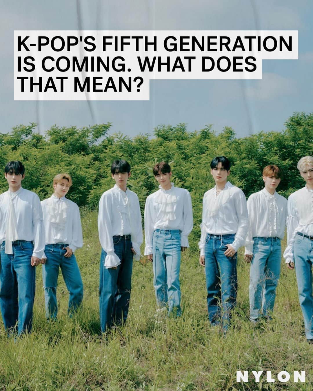Nylon Magazineのインスタグラム：「With the record-smashing debut of @zb1official in July came the arrival of K-pop’s so-called fifth generation. Or did it? It depends on who you ask. While the world typically thinks of generations by years, that isn’t the case in K-pop.  At the link in bio, @crystal_bell dives in on what K-pop’s fifth generation will look like and be defined by — as well as the genre's history as a whole.  [WAKEONE Entertainment]」