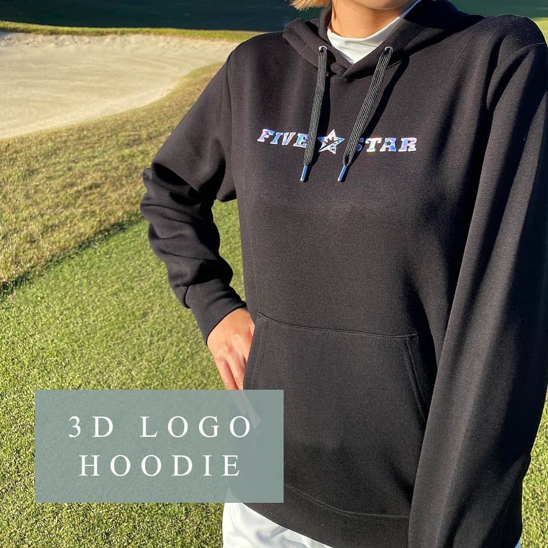 のインスタグラム：「☆  ---------------------------------  ★ 3D LOGO HOODIE ★  シンプルなデザインに3Dロゴが映える薄手のパーカー。 滑らかな触り心地で着心地抜群♪ 日常的にご着用いただけるアイテムです☆  ---------------------------------  ★ オンラインショップにてSALE開催中 ★ こちらの商品も対象です！ プロフィールのURLから是非お越しください☺︎☆  ---------------------------------  販売店一覧  愛知県 セントクリークGC スズキゴルフ パインズGC  岐阜県 スプリングフィールドGC レイクグリーンGC  福岡県 ゴルフウェアショップ825 ザ・クイーンズヒルGC  大分県 G's Factory  宮崎県 ゴルフギャラリーTAKUMI  ---------------------------------  #pga #lpga #ゴルフ #ゴルフウエア #ゴルフウェア #ゴルフ女子 #ゴルフ男子 #ゴルフ好き #ユニセックス #ユニセックスコーデ #カップルコーデ #ファイブスター #ファッション #アパレル #ゴルフアパレル #星 #5 #2022 #aw  #パーカー  #3dロゴパーカー  #フーディー  #golf #fivestar #five #star #골프 #골프웨어 #高尔夫」