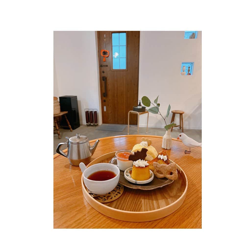 城華阿月さんのインスタグラム写真 - (城華阿月Instagram)「#ハロウィン #🎃  @kotori_bake さんへ🐾 どれも美味しく頂きました❣️ お腹ぱんちくりん🐖 #お一人様 でゆっくり過ごせるので #好き #お一人様カフェ  1人行動好きです🐾  #かぼちゃのバスクチーズケーキ  #かぼちゃプリン  #いちじくのパンナコッタ  #クッキー  #ロールケーキ  このロールケーキには 🍠ペースト入ってて最高でした😋 また買いたいぐらい😋 #ごちそうさまでした  #西巣鴨 #西巣鴨カフェ」10月22日 10時34分 - azuki__joka