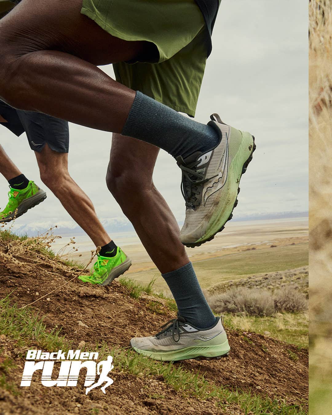 サッカニーのインスタグラム：「Black Men Run was formed to give African-American men a space to run, connect, and build physical and mental well-being. Help us celebrate this incredible community in their 10 Year Anniversary👏  Learn more about @blackmenrun below.  https://blackmenrun.com/」