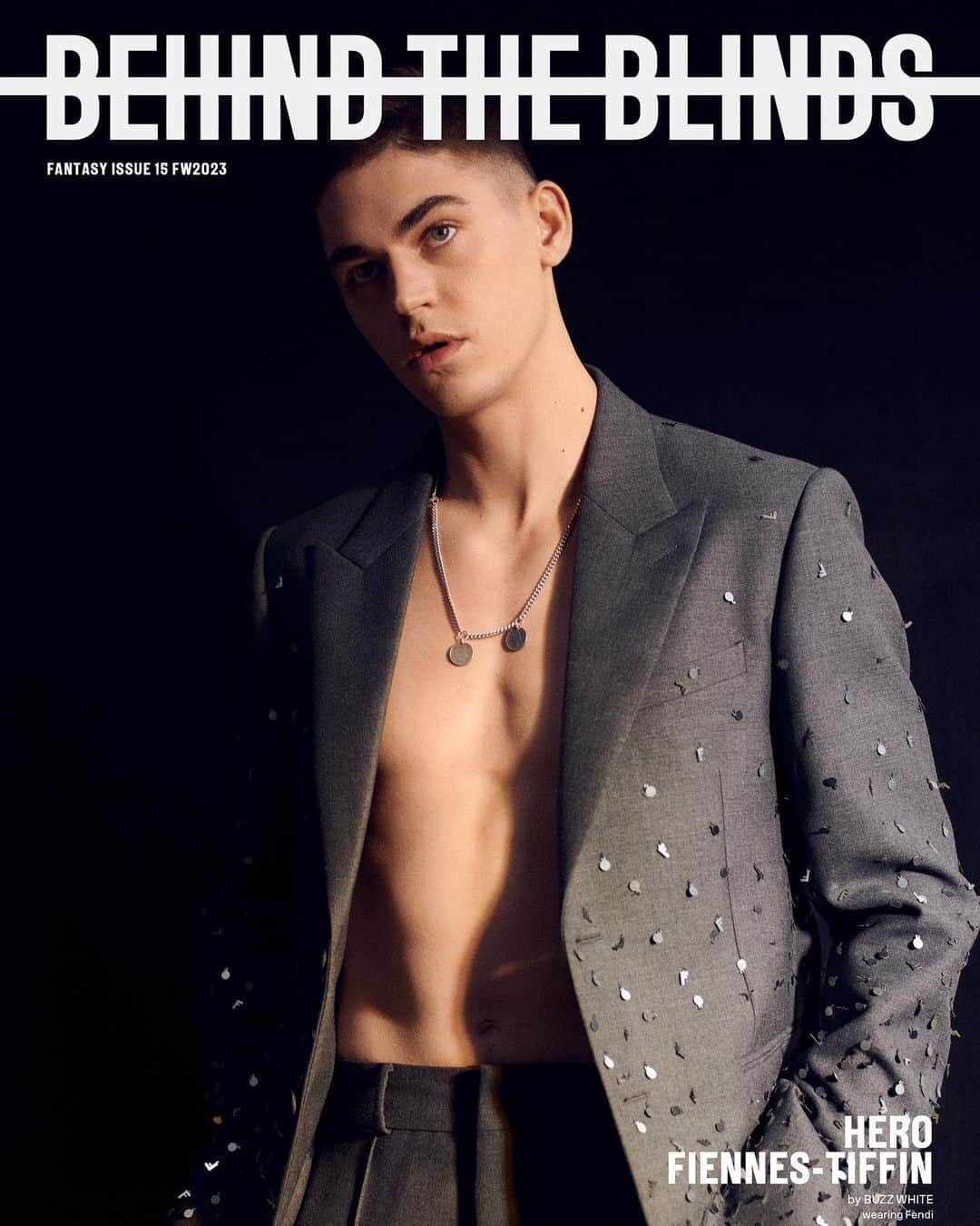 Fendiのインスタグラム：「Hero Fiennes-Tiffin wore #FendiFW23 on the cover of Behind the Blinds Magazine.  @behindtheblinds @hero_ft  Interview: @pedromvasconcelos Photography: @buzzwhitestudio Fashion: @millermode Editor in Charge: @badmickey  Casting: @imagemachine_cs  Grooming: @nadiaaltinbas Photography Assistant: @oscar.eckel Styling Assistant: @laciegittins Production: @rosiekingdc @onerepresents Post Production: @postapollo  This shoot took place before the SAG-AFTRA strike.」