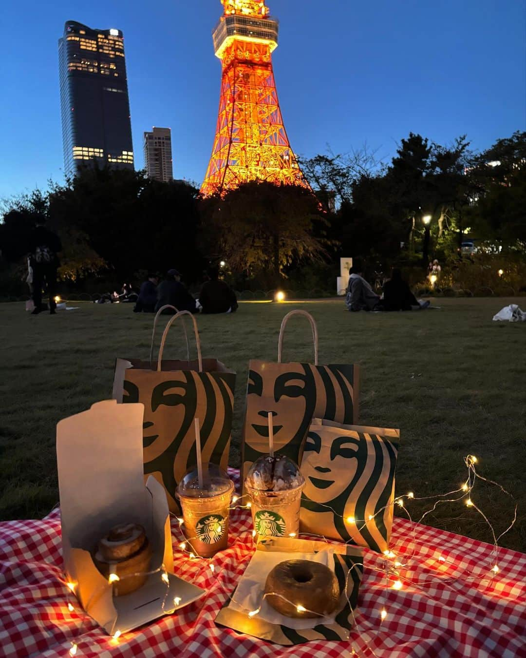 ももかさんのインスタグラム写真 - (ももかInstagram)「夜ピクしてきた🧺🤤 • 最高の眺めだった🗼 • #東京タワー #芝公園 #夜ピク」10月22日 22時18分 - momoka_ch