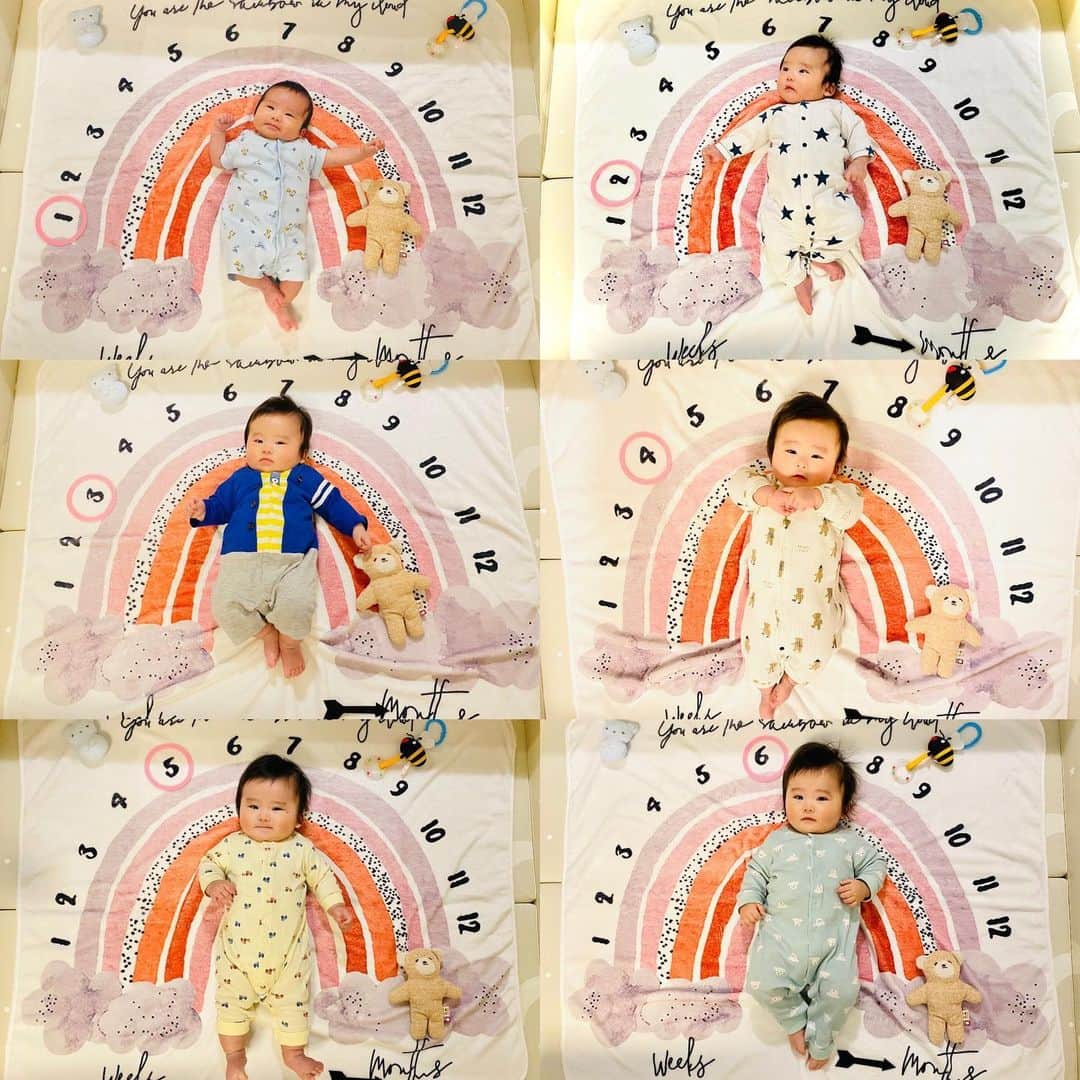 尻無浜冴美さんのインスタグラム写真 - (尻無浜冴美Instagram)「毎月撮り溜めてた月齢フォトも最終回！ラスト12ヶ月を撮って完全しました🥳  我が家にきた3daysから始まり1week、2week、3week、そして毎月！ 旦那っちが頑張って撮ってましたありがとう👨✨  10ヶ月だけ異常に顔ぱんぱんだけどw こう並べてみるとほんと大きくなったな〜💖  #月齢フォト #マンスリーフォト  #寝相アート #ねんねアート  #月齢フォトグッズ  #新生児 #生後1ヶ月  #生後2ヶ月 #生後3ヶ月 #生後4ヶ月 #生後5ヶ月 #生後6ヶ月 #生後7ヶ月 #生後8ヶ月 #生後9ヶ月 #生後10ヶ月 #生後11ヶ月 #1歳 #8くん」10月22日 14時28分 - saemi_shinahama