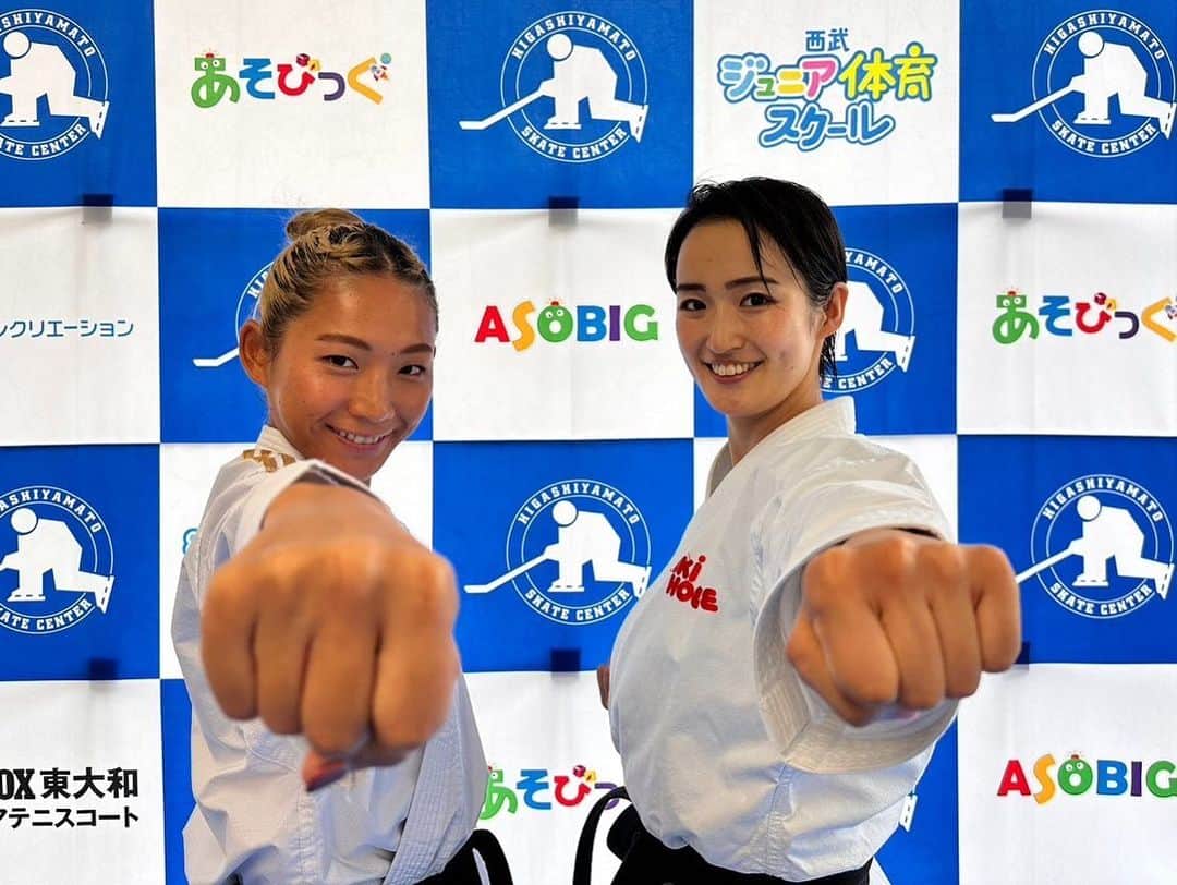 清水希容のインスタグラム：「西武キッズイベント🥋✨  空手未経験者の子どもたちも多くいましたが みんなとても上手でした  段々近づいてくる子ども達 可愛すぎました😂  色々なかたちで沢山の人と交流していきたいなと思いました✨✨  #空手#西武#キッズ#イベント #karate#kids#event」