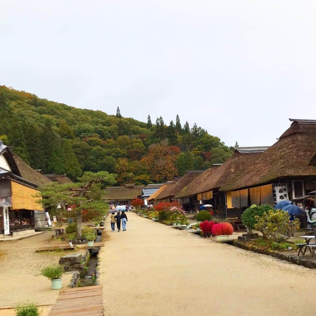 みますやのインスタグラム：「皆さんこんにちは！！ みますや会津若松店の湯田です🧸︎🤍  昨日、秋のお出かけ会【きものde紅葉】 大内宿に行ってきました🍁🍂  大内宿も少しづつ紅葉で色づいていました🌿🍂 お昼は大内宿名物、ねぎをお箸替わりにして丸ごと食べるねぎそばを頂きました🥰お蕎麦はとても美味しく、お店の雰囲気も暖かくて楽しい時間を過ごしました️🫧 今回はお出かけ会初参加のお客様にも、楽しんでいただけたので嬉しかったです☺️  次回は11月11日(土) 着物の日プロジェクト です💖  皆様のご参加お待ちしております🌟  #みますや会津若松店#着物#振袖#訪問着#着物で散歩#おおみ#鶴ヶ城#着物コーデ#みますや#着物男子#着物女子#着物好きさんとつながりたい#小紋#お出かけ#キコト#いいね#帯留め#帯揚げ#帯締め#髪飾り#着物姿#和雑貨#足袋#羽織紐#大内宿 #大内宿ねぎそば #お出かけ会 #蕎麦 #福島県 #会津」