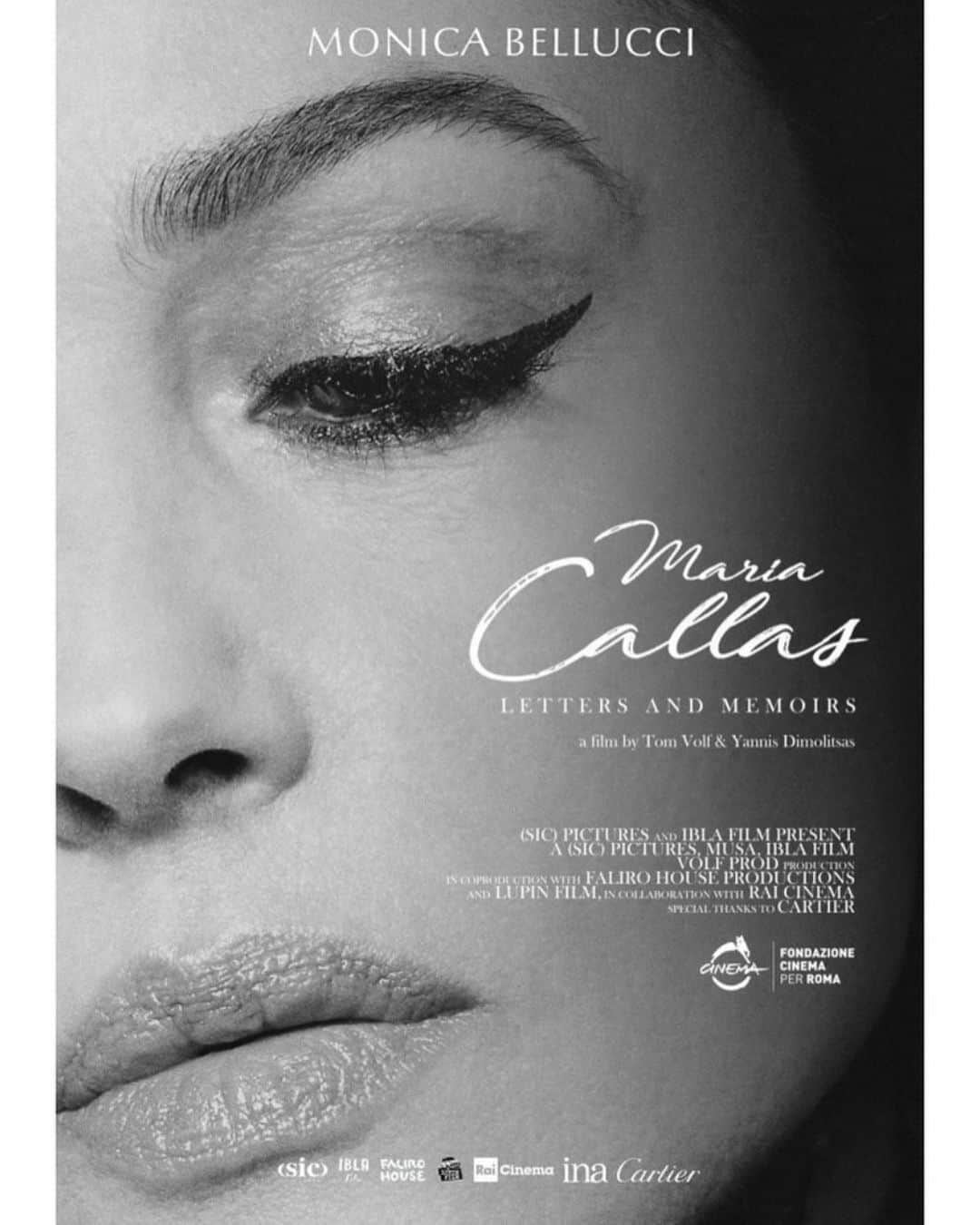 モニカ・ベルッチのインスタグラム：「❤️ The Film « Maria Callas Letters and Memoirs » at the Rome Film Festival @romacinemafest  By @tomvolf and @yannis_dimolitsas  @ibla_film  @ep.suite19pr  @sicpicturesfr  @lupinfilm  @rai_cinema   Photo @ralphwenig @handk_officiel   #monicabellucci#romefilmfestival#mariacallas#lettersandmemoirs」