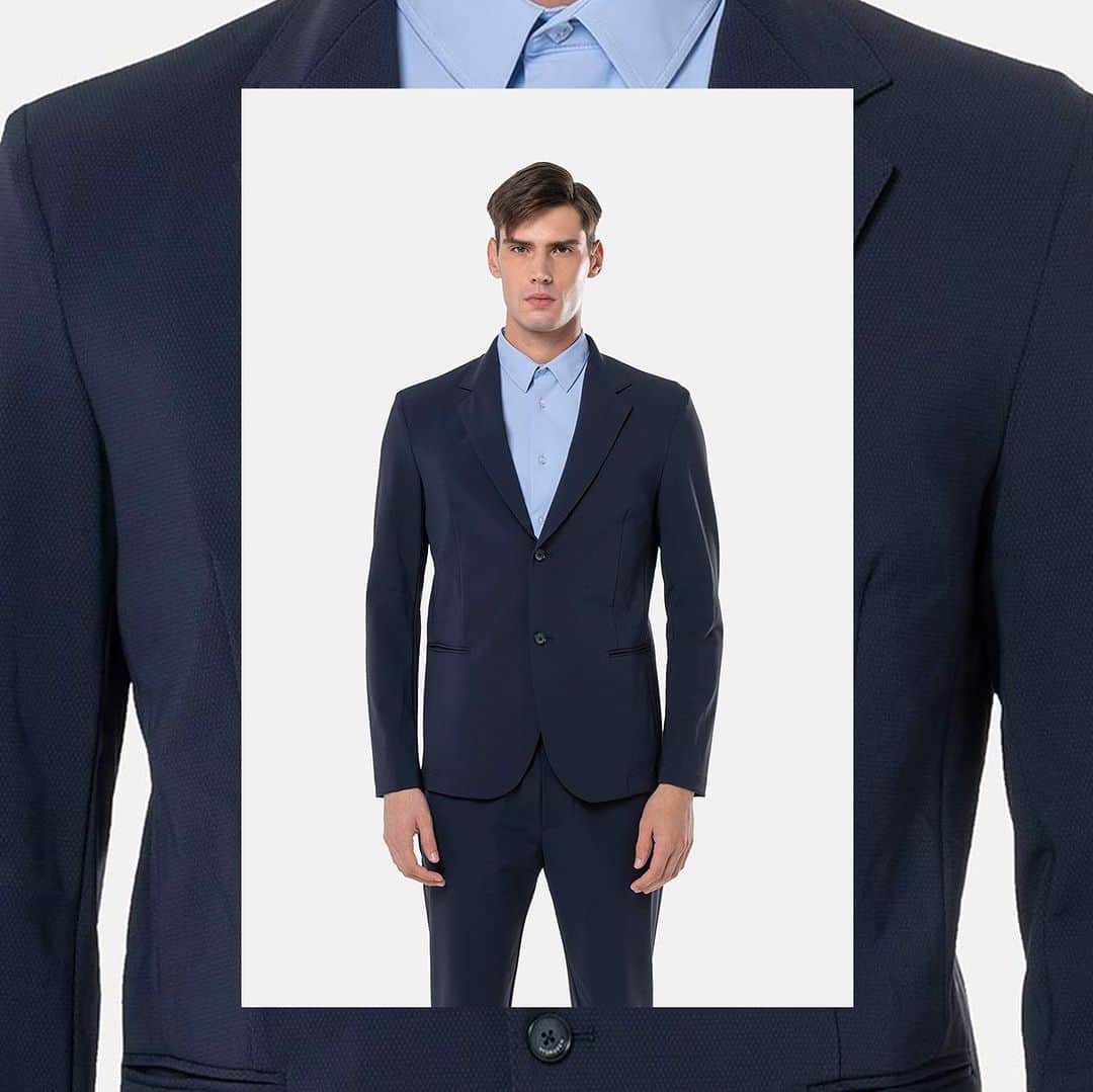 ハイドロゲンのインスタグラム：「Dress for Success with a Twist: The FutureLab Collection's Classic Suite Form and Ultra-Tech Fabric.  Discover more at hydrogen.it | link in bio  #hydrogen_official #luxurysportwear #futurelab #techsuits #newin」