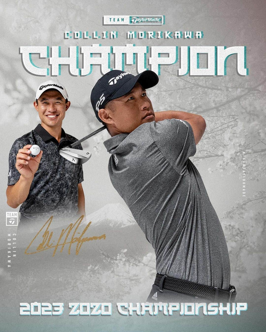 テーラーメイド ゴルフのインスタグラム：「@collin_morikawa is a champion once again. 🏆 He chases down a tightly packed leaderboard on the weekend, shooting 66-63, to earn his sixth career victory at the ZOZO Championship! #BeyondDriven #TeamTaylorMade」