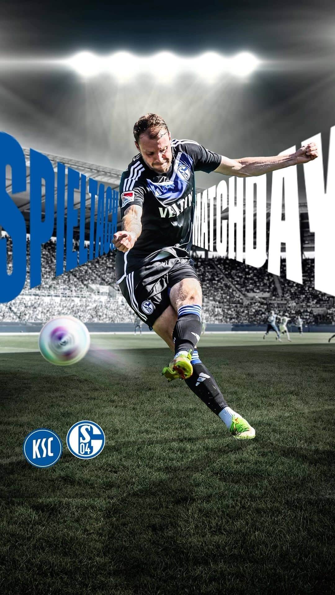 シャルケ04のインスタグラム：「⚒️ SPIELTACH 🆚 @karlsruhersc  🕜 13.30 CEST #⃣ #KSCS04 . . #Schalke #S04 #Knappen #Football #Soccer #Fußball #Futbol #Matchday #EinLebenLang #🔵⚪️」