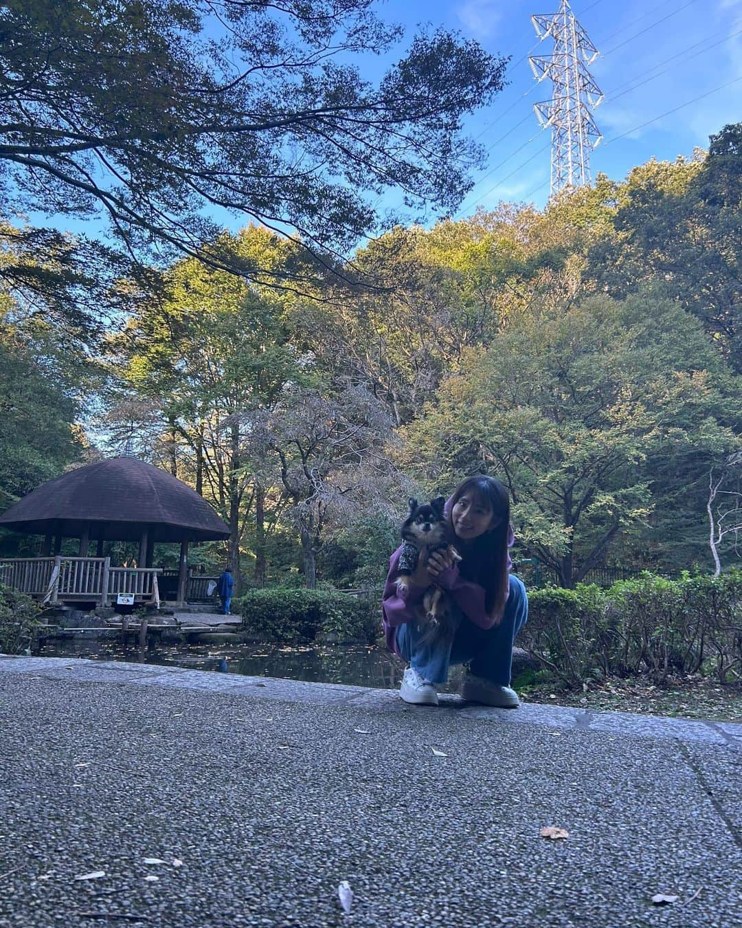 前田ゆうさんのインスタグラム写真 - (前田ゆうInstagram)「きょうは東高根森林公園に🐶のお散歩へ🚶‍♀️✨ 緑がたくさんあって川がながれてたり子ども広場だったりで気持ちよくゆっくりお散歩できました＾＾わんちゃんのお散歩してる人もおおかった🤍🐶✨ いまにもトトロがでてきそうな木のトンネルもあったよ😁 葉っぱも秋になりつつありますね😄  久しぶりのインスタライブもありがとうございました😊 来月のイベントもたのしみになってきたー✨🫶 https://t.livepocket.jp/e/kekkeakachan5 1１月５日ぜひあそびにきてね(^^)   しかし今日のまつ毛の上がりも👁 @lovecurl.sancha さんのおかげでくるりんとしてて楽ちんメイクです🥳 ラブカールさんいつも神マツゲにしていただきありがとうございます🥳✨👁」10月22日 20時29分 - yuu_maeda