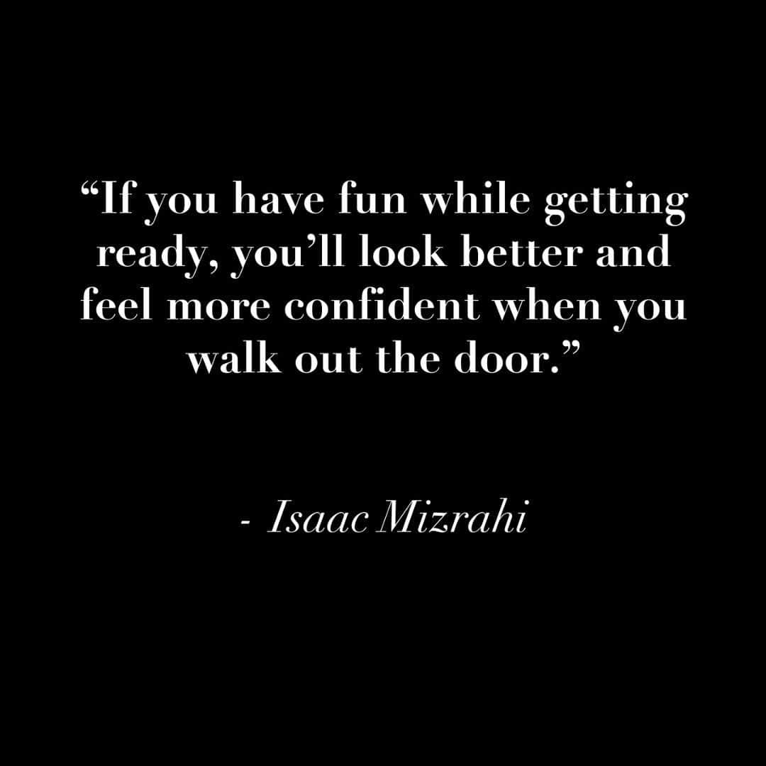 アイザックミズラヒのインスタグラム：「The best part about getting ready is having fun with it! Don't be afraid to take risks as your creativity takes shape! 🖤」