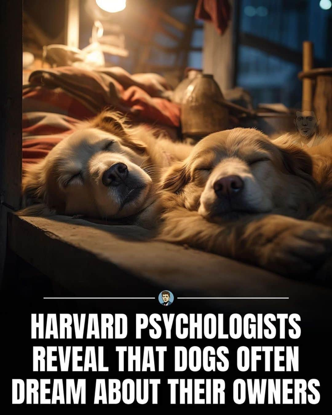 ブリジット・モイナハンのインスタグラム：「This makes me really happy • #repost @insidehistory According to research performed by Harvard psychologists, #Dogs frequently dream about their owners while sleeping 😴🐾  The study found that dogs dream similar to humans in that their dreams are often representative of their daily experiences. Of course for involved pet owners, a dog’s owner is a large part of that daily experience and would frequent their dreams.  So next time you see your beloved dog twitching mid-dream while fast asleep just know there is a high chance they are dreaming about you.  (Harvard University)」