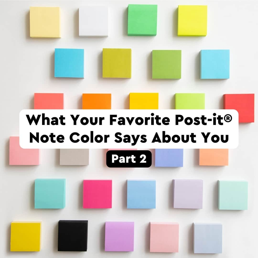 ポスト・イットのインスタグラム：「More neutrals this time around 🖤 What does your favorite color from this bunch say about you? 🤔 #postitnotes #postit #stickynotes #nationalcolorday #colorpsychology」