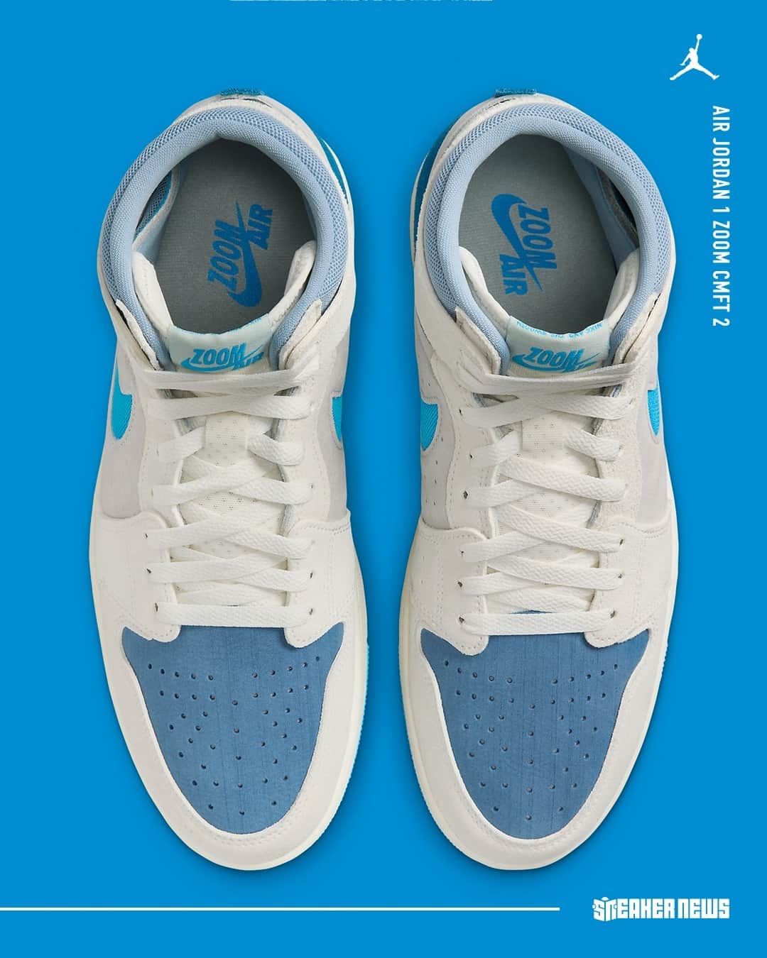 Sneaker Newsさんのインスタグラム写真 - (Sneaker NewsInstagram)「The Air Jordan 1 Zoom CMFT 2 appears in the perfect Tar Heel colorway 🐐⁠ Tap the link in our bio for a closer look...」10月22日 23時00分 - sneakernews