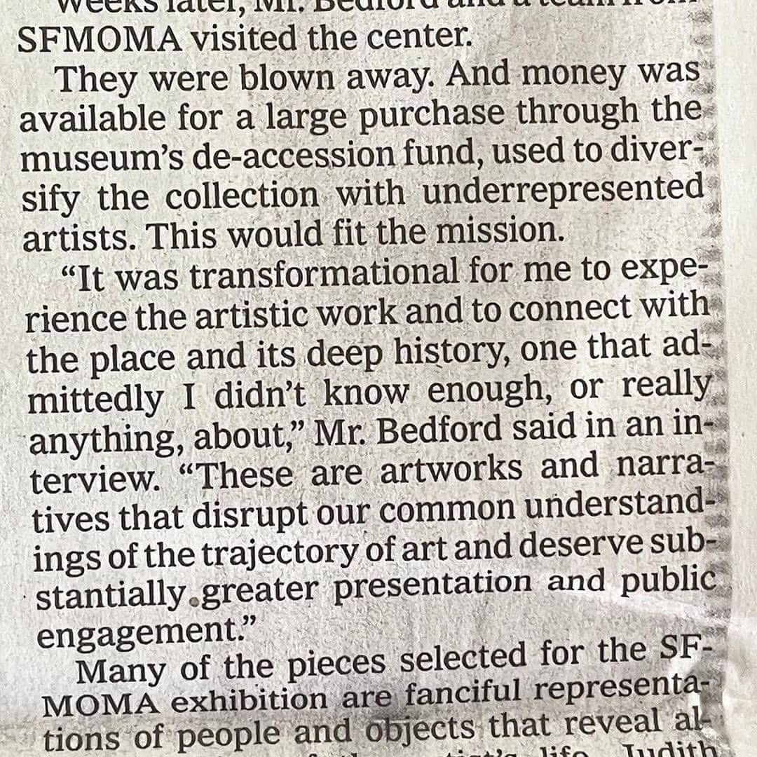 KAWSONEさんのインスタグラム写真 - (KAWSONEInstagram)「Repost @matthewhiggs2015 ❤️💪 Read Michael Janofsky’s great full-page article in this Sunday’s New York Times ‘Fine Arts’ supplement! It is centered around the historic - and completely unprecedented - acquisition by SF MoMA of some 160 works made by artists with disabilities who are affiliated with Oakland’s Creative Growth Art Center, San Francisco’s Creativity Explored and Richmond’s NIAD: the three Bay Area progressive art studios founded by Florence Ludin-Katz and her husband Elias Katz. ✊ Next April SF MoMA will stage an exhibition of some 110 of these works made by artists from Creative Growth to celebrate the Oakland institution’s 50th anniversary! ✊ Kudos to all the artists; to everyone at Creative Growth, Creativity Explored and NIAD; and to Christopher Bedford, Katy Siegel and the entire team at SF MoMA! ✊ It’s 2023. The fact that is has taken almost fifty years for a museum of modern and contemporary art to make such an acquisition underscores just how much work there is still to be done. EVERY Museum of modern and contemporary art should be actively researching, supporting, collecting and presenting the work of artists with disabilities. There are no excuses. If your local museum isn’t doing this, then they aren’t doing their job. Send a note to the museum’s director and curatorial staff to ask them why they aren’t supporting the work of artists with disabilities! Tell them about SF MoMA’s historic and unprecedented gesture! ✊ White Columns has collaborated extensively with artists with disabilities - and the centers that support them - since 2005. 🙂 In 2022 I organized the first Creative Growth ‘retrospective’ for the John Michael Kohler Arts Center in Sheboygan, Wisconsin; and in 2011 with Larry Rinder I co-curated the traveling exhibition ‘Create!’ for the Berkeley Art Museum/ICI, that featured artists from Creative Growth, Creativity Explored and NIAD! ✊ @creativegrowth @creativityexplored @niadartcenter @nytimes @sfmoma #creativegrowth #creativityexplored #niad @tom.dimaria @prudentaggression #florenceludinskatz #eliaskatz @white_columns #williamscott #monicavalentine #danmiller #ronveasey @jmkac @bampfa」10月22日 23時20分 - kaws