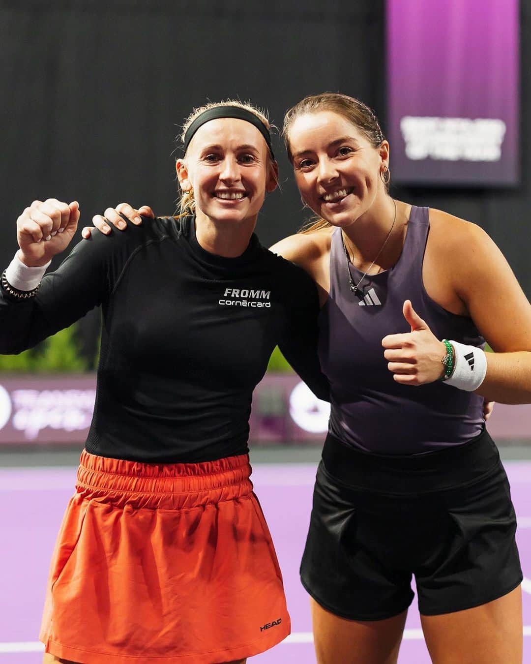 WTA（女子テニス協会）さんのインスタグラム写真 - (WTA（女子テニス協会）Instagram)「Last team standing 🏆   @jodie_burrage & @jilteich take the Cluj-Napoca doubles title by defeating Jeanjean & Strakhova 6-1, 6-4.  #TO2023」10月22日 23時34分 - wta