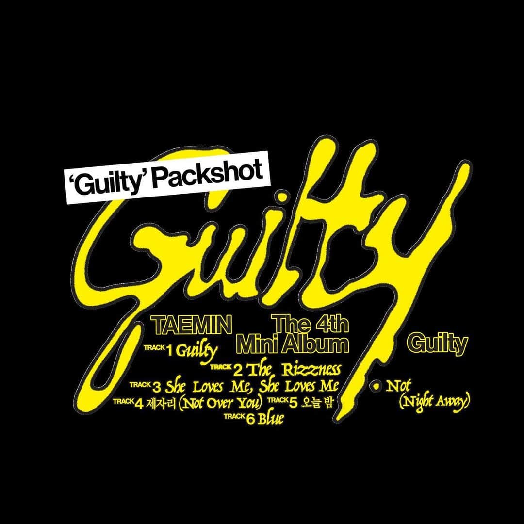 SHINeeのインスタグラム：「TAEMIN 태민 The 4th Mini Album 〖Guilty〗  Packshot  ➫ 2023.10.30 6PM KST  #TAEMIN #태민 @xoalsox  #SHINee #샤이니 #Guilty #TAEMIN_Guilty」
