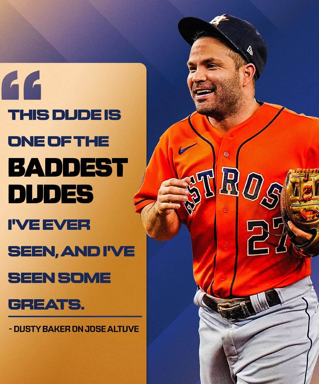 MLBさんのインスタグラム写真 - (MLBInstagram)「Dusty Baker, Jose Altuve, and the @Astros need one more win to return to the #WorldSeries.」10月23日 0時13分 - mlb