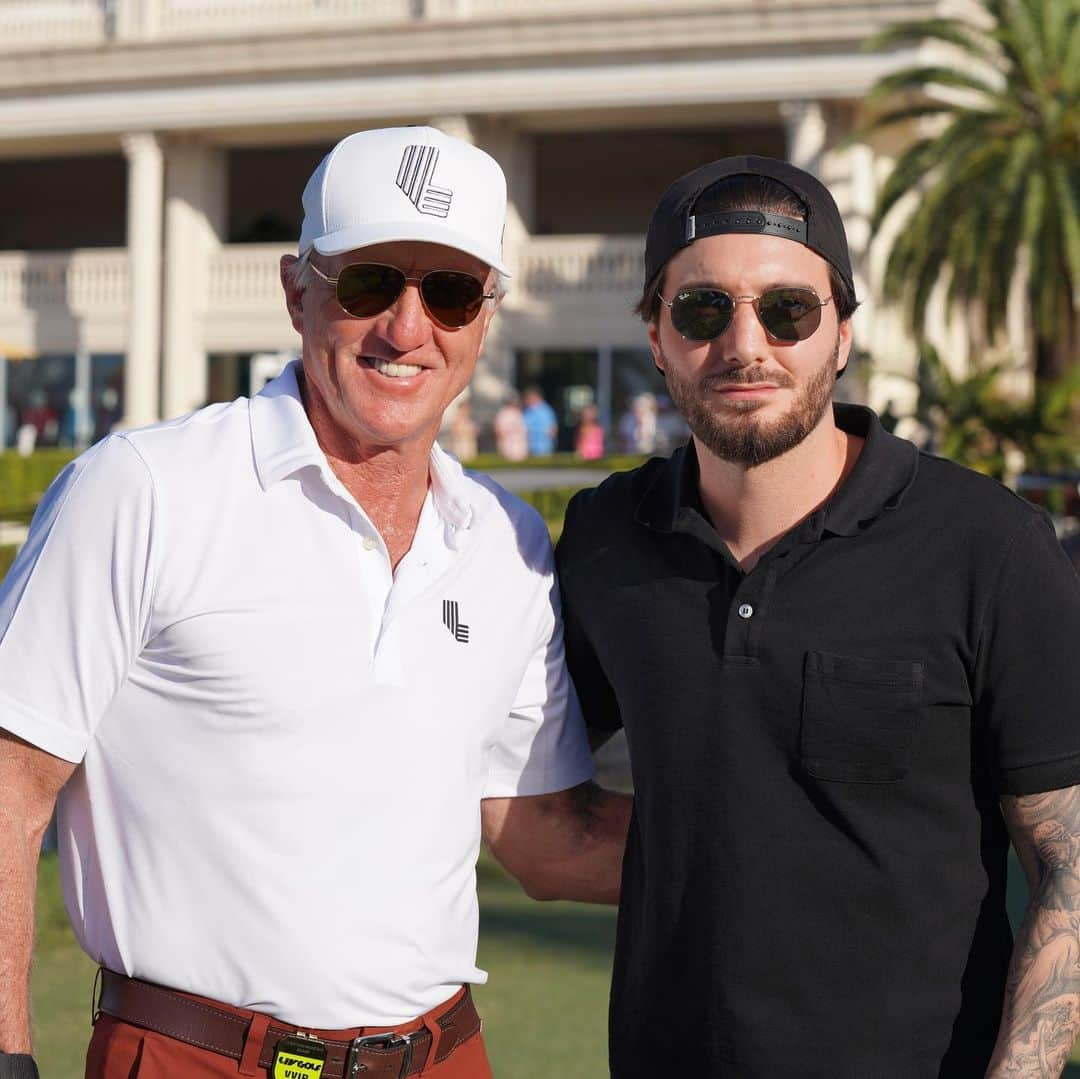 グレグ・ノーマンのインスタグラム：「Great having you out at #LIVGolf Miami @alesso @dariusjbutler」