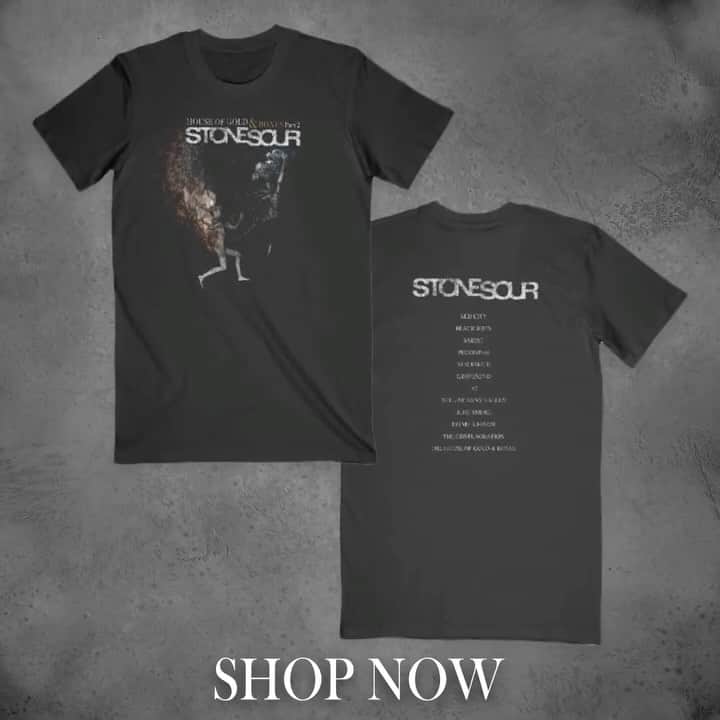 Stone Sourのインスタグラム：「'House of Gold & Bones' turns 11 today! Celebrate with limited edition anniversary tees available now at store.stonesour.com」