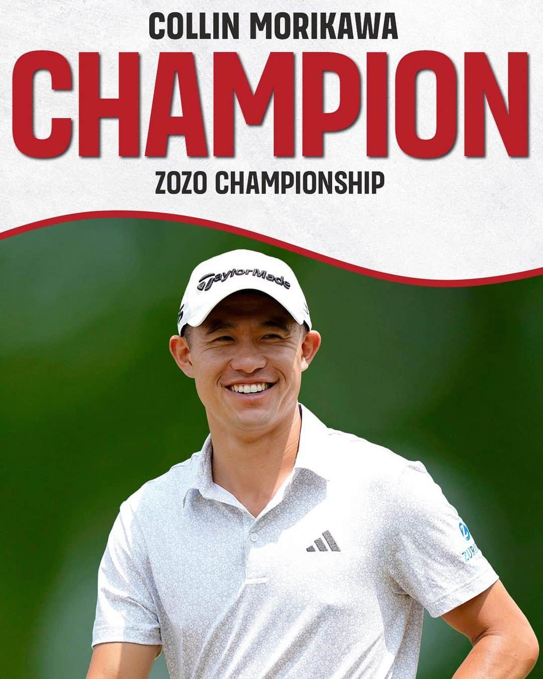 チョン・インジのインスタグラム：「Collin Morikawa wins the @ZOZOchamp in Japan for his first victory in two years! 🏆🙌」