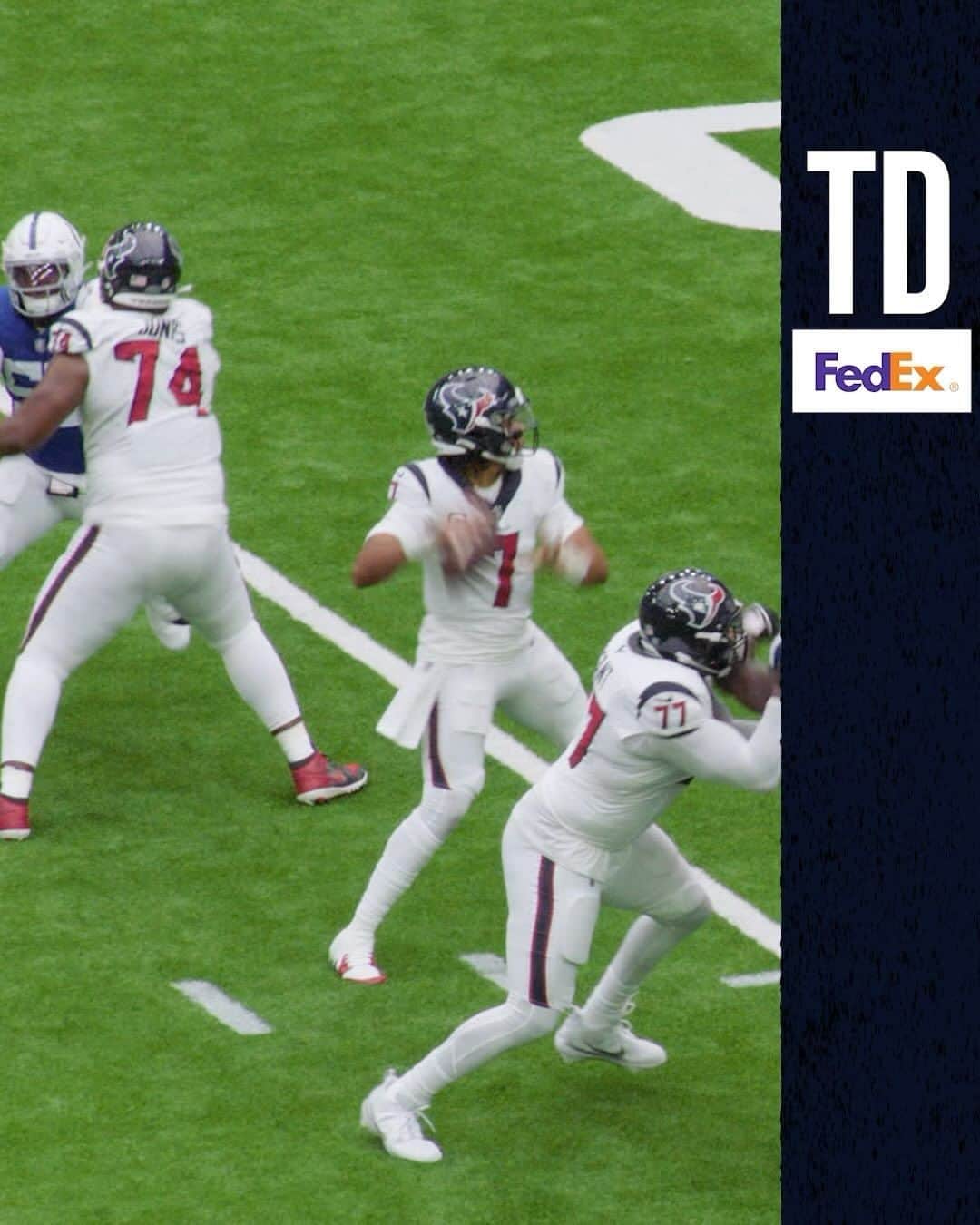 ヒューストン・テキサンズのインスタグラム：「Finding the end zone 😤」
