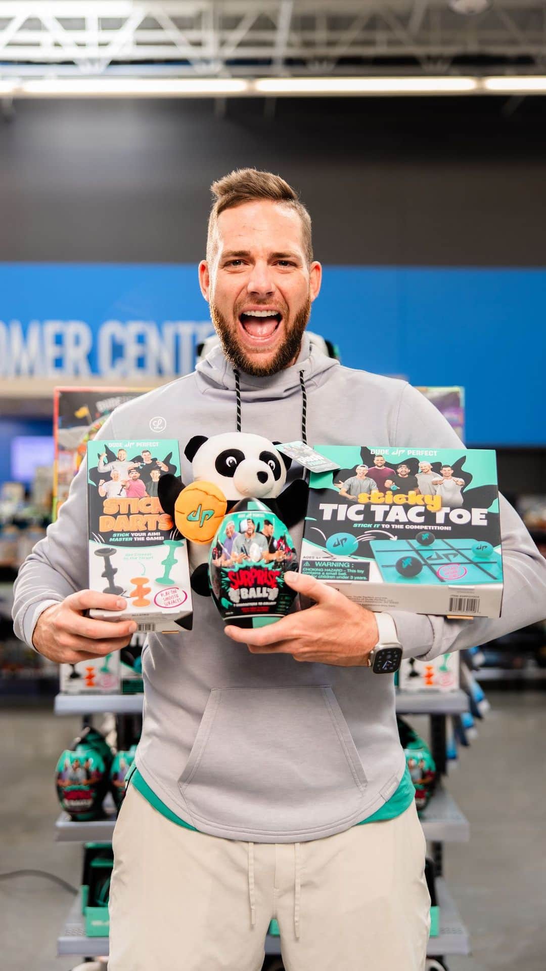 Dude Perfectのインスタグラム：「A perfect Christmas gift! A perfect birthday gift! A perfect spontaneous-get-somebody-a-gift-for-no-reason gift! Find them at the front of your local Walmart! 🏀」