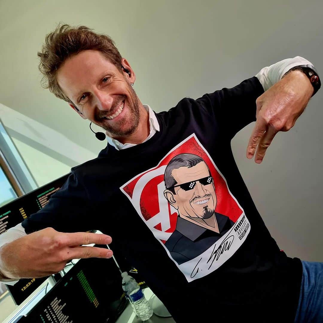 ロマン・グロージャンのインスタグラム：「I got « Guenther’ed » 😂 #f1 #austingp」