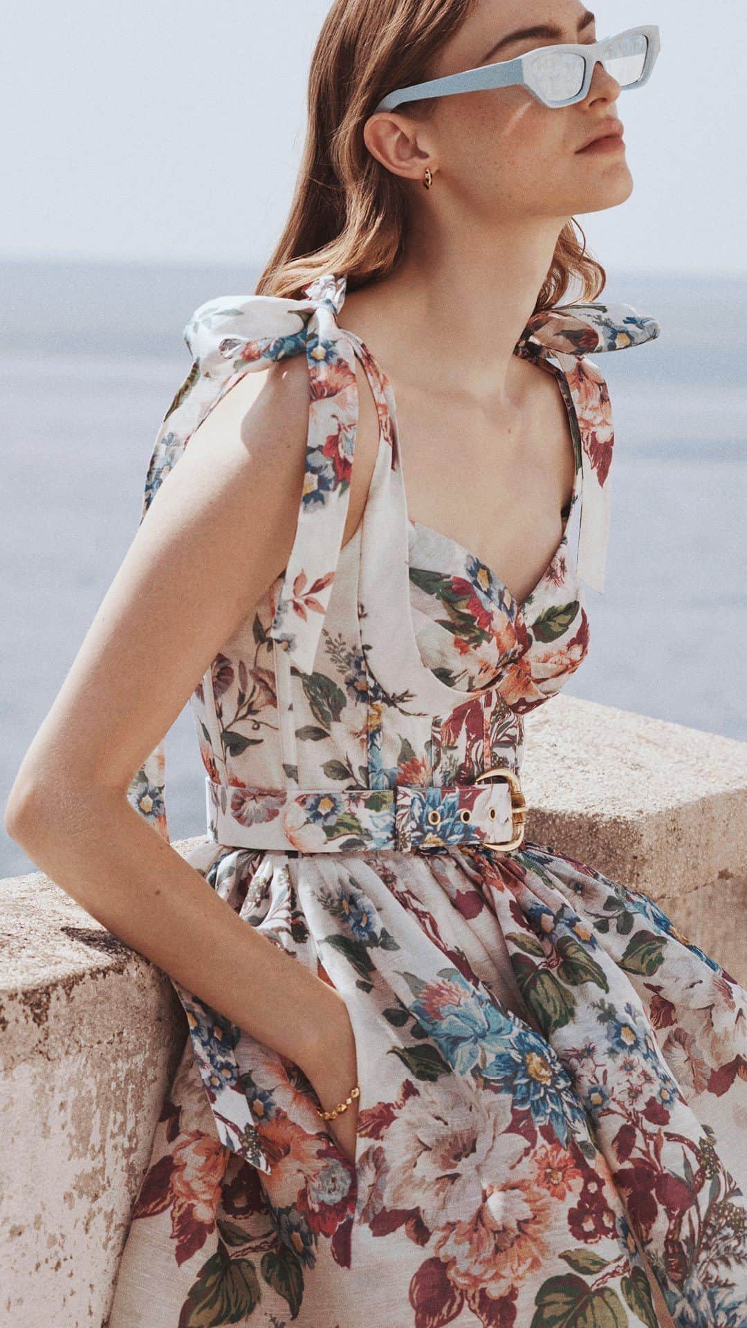 のインスタグラム：「Just Landed: The Matchmaker Mini Dress from Resort 24. #Matchmaker #ZimResort24 #zimmermann」