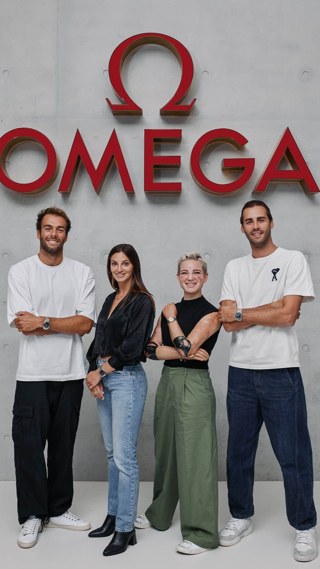 グレゴリオ・パルトリニエリのインスタグラム：「OMEGA hosts the champions! See the highlights of a memorable HQ and OMEGA Museum visit when four of Italy’s finest athletes took a break from training to discover OMEGA’s world of watchmaking. ​  #OMEGA​ #OMEGAOfficialTimeKeeper​ @bebe_vio​ @gianmarcotamberi​ @rossellina91​ @greg_palt」