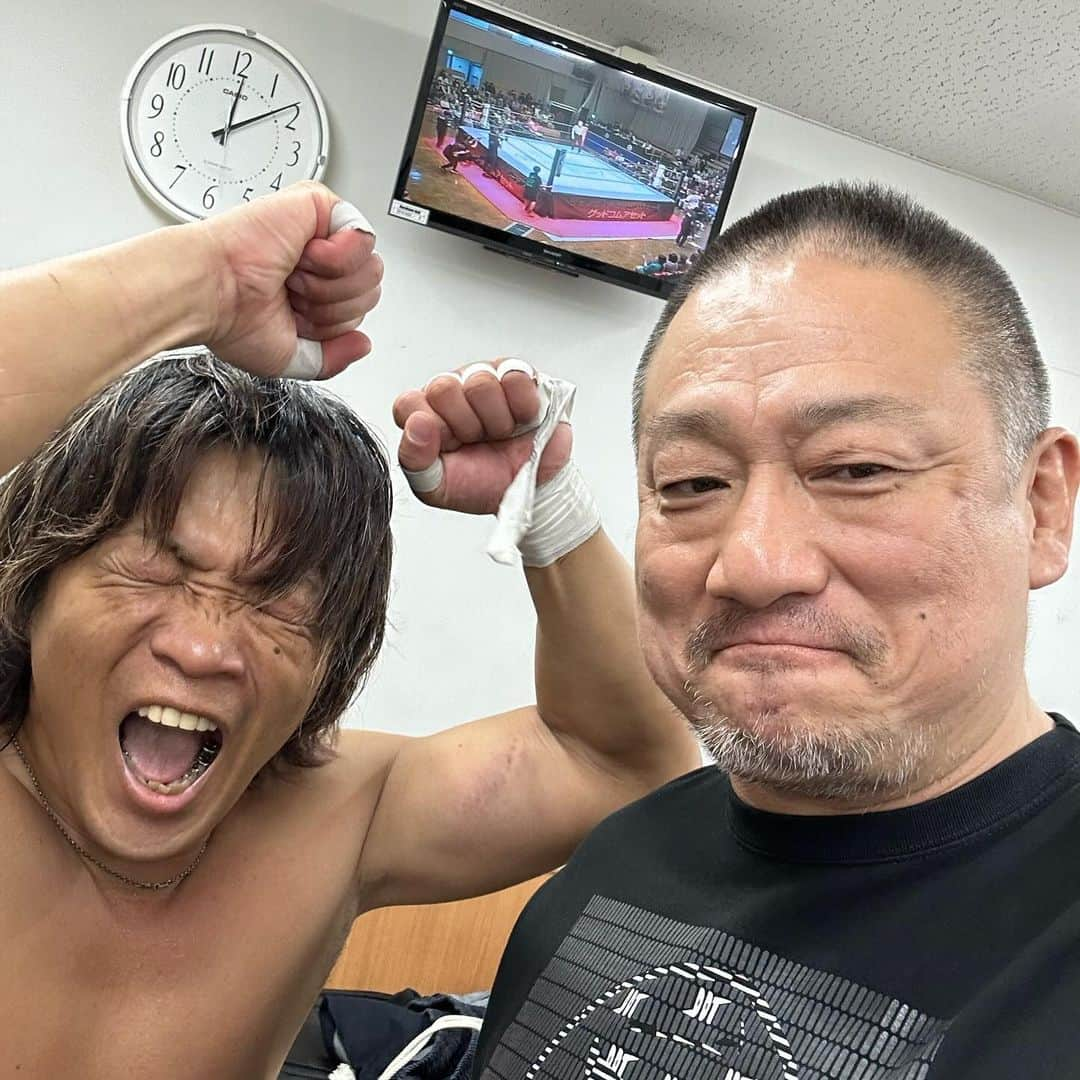 高木三四郎のインスタグラム：「MIKAMI、須見を相手にコンディションバッチリだった！久々のDDTでレジェンドのポジションに甘んじる事なく、初代王者だったEXTREMEのベルトを狙いにいくのは流石だと思いました！同世代に夢を与えれる様に頑張ってほしい！ #ddtpro #プロレス #MIKAMI」