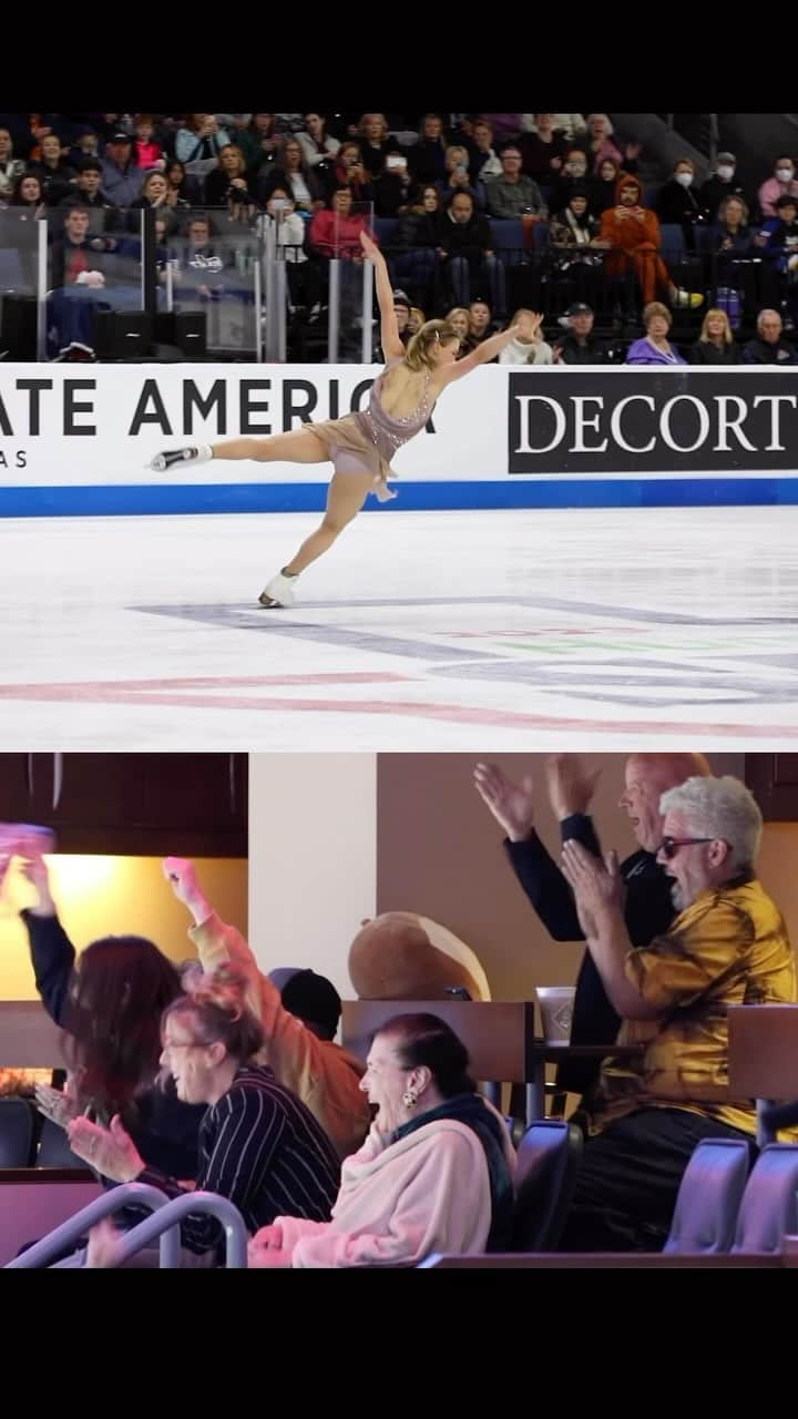 アンバー・グレンのインスタグラム：「Etching her name in history ✍️🤩  With her family & hometown cheering her on, @amberglenniceskater officially became the sixth U.S. woman to land a triple Axel in competition!  #SkateAmerica x #GPFigure」