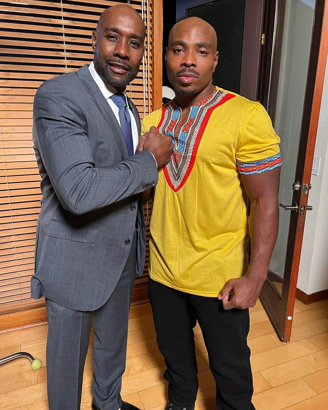 ページ・ケネディのインスタグラム：「Morris Chestnut co starring with Morris Walnut. We going NUTS on #TheOrigin 🥳」